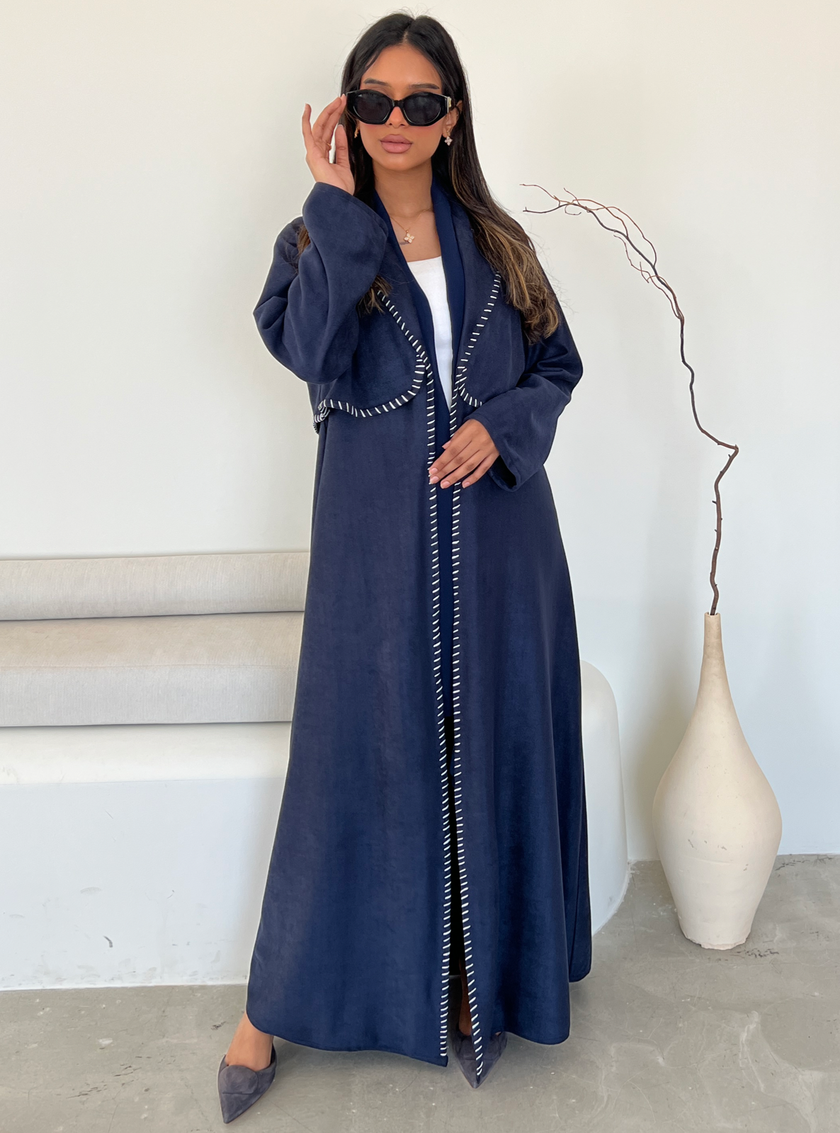 MEI472 - Chamois Trench Abaya