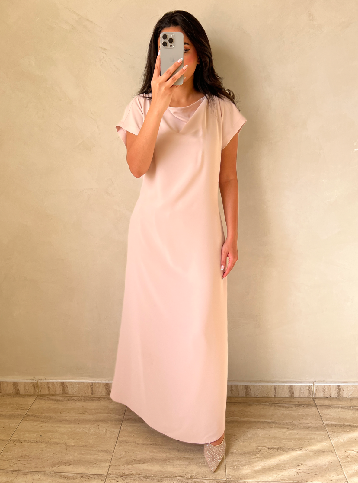 MEI570 - Under Abaya Dress in Petal Blush