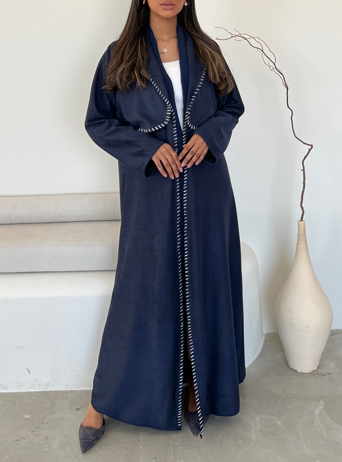 MEI472 - Chamois Trench Abaya