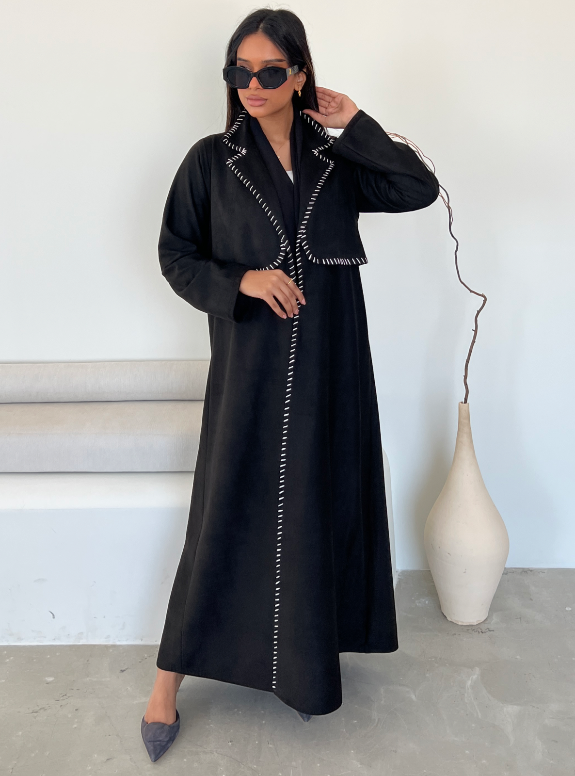 MEI470 - Chamois Trench Abaya