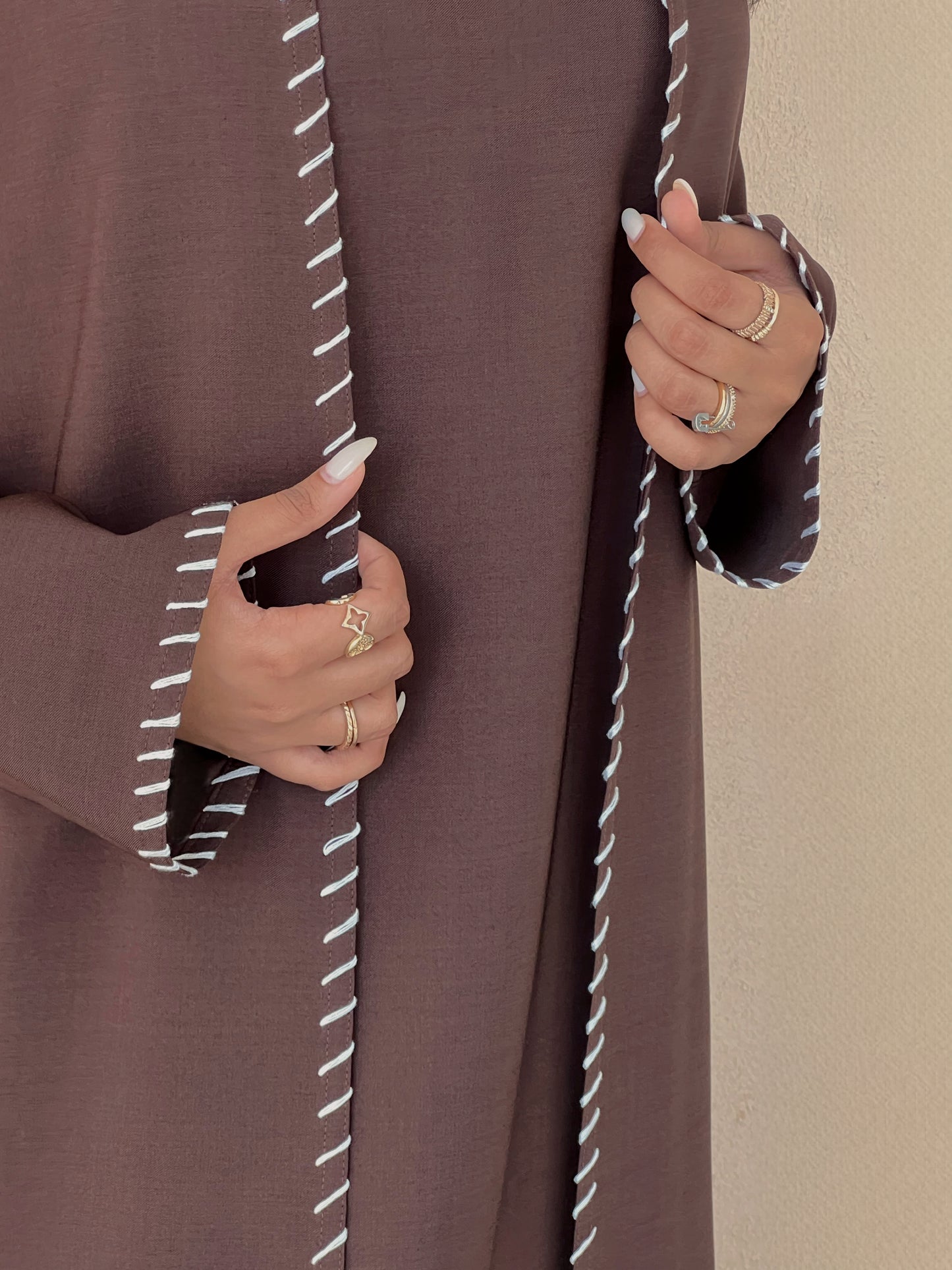MEI637 - Brown Embroidered 3 Piece Set