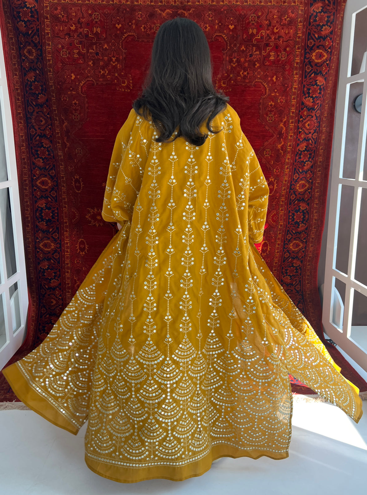 MEI502 - Embroidered Amber Bisht