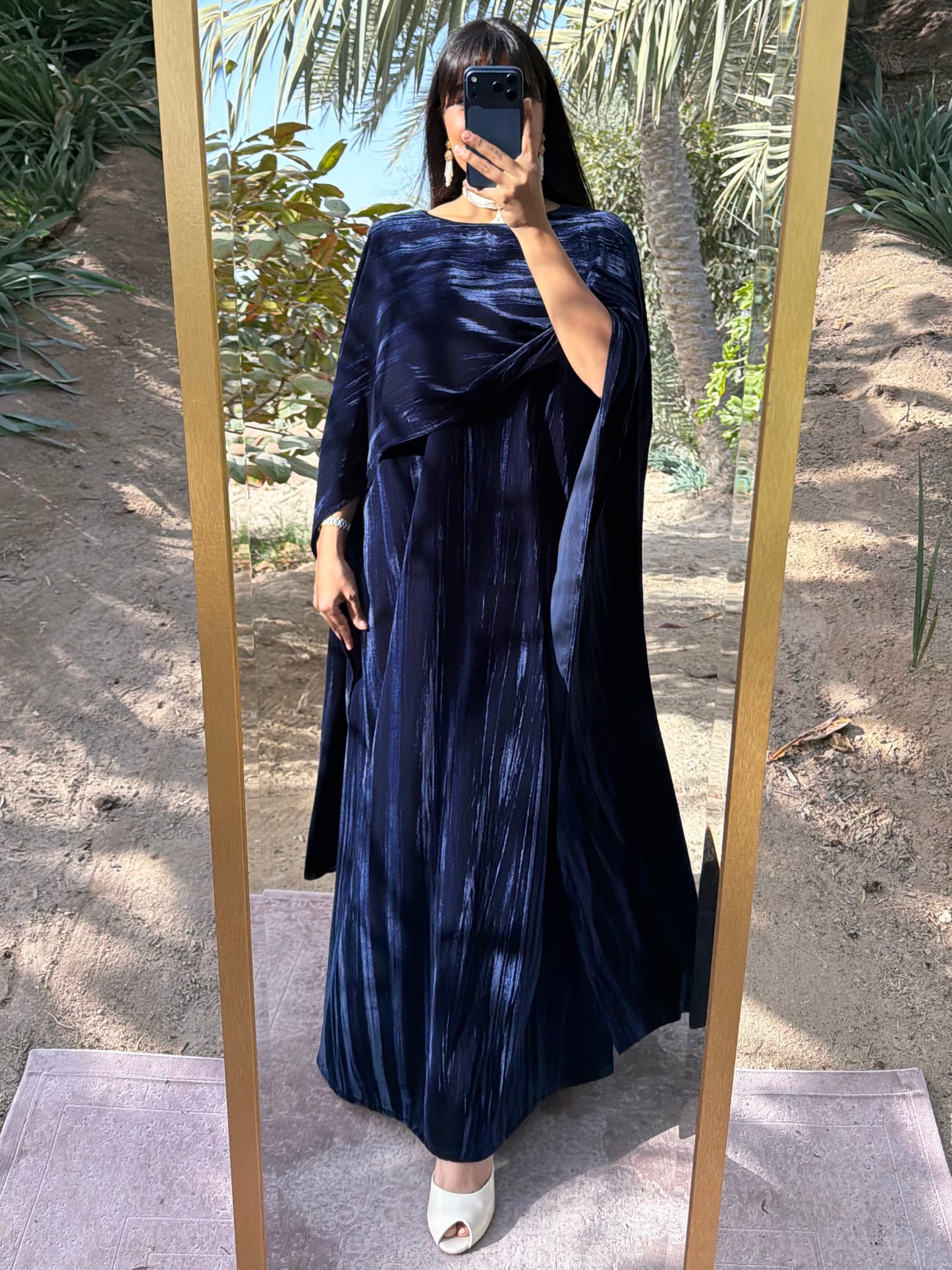 MEI677 - Lilah Velvet Dress in Navy