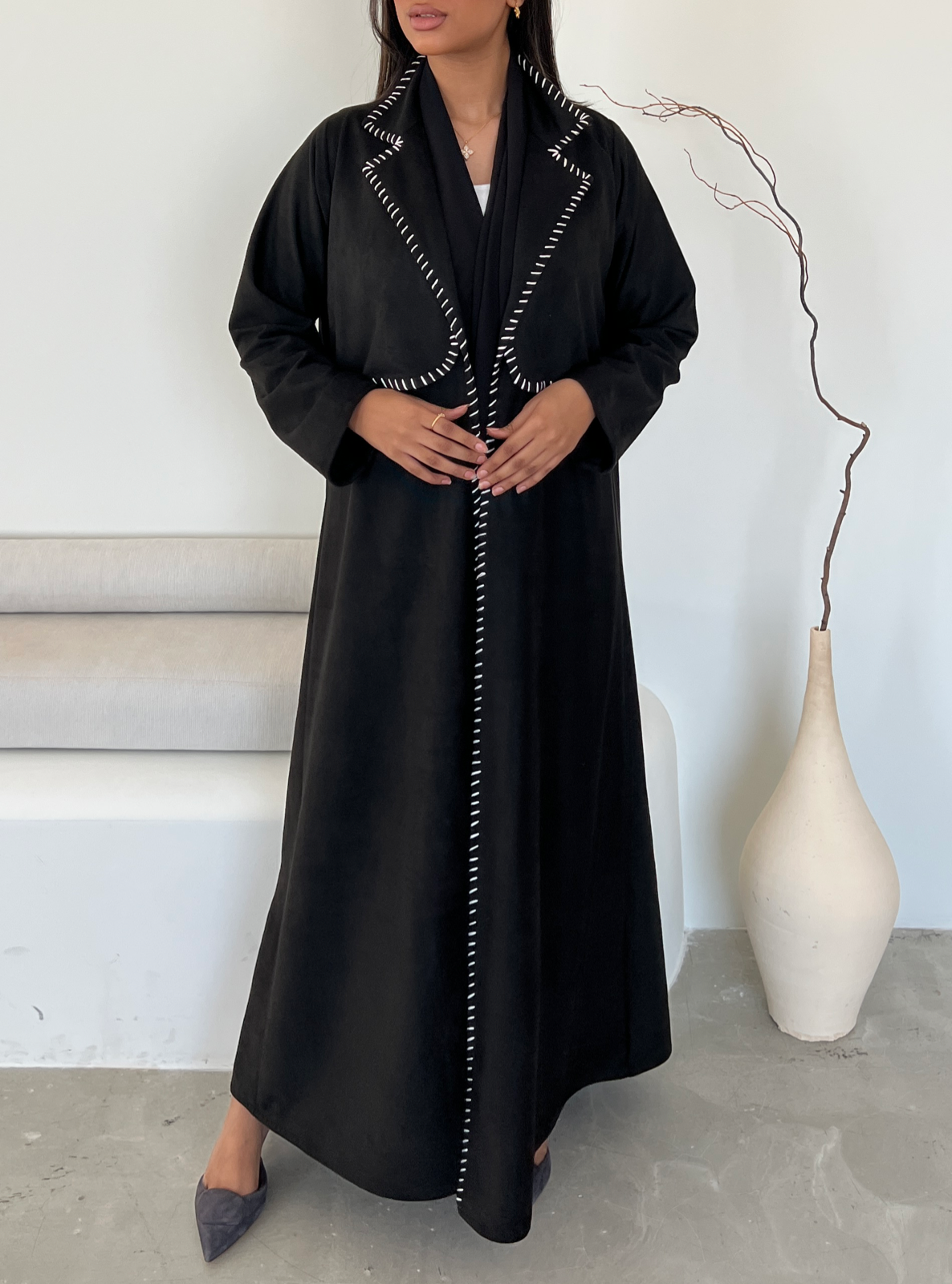 MEI470 - Chamois Trench Abaya