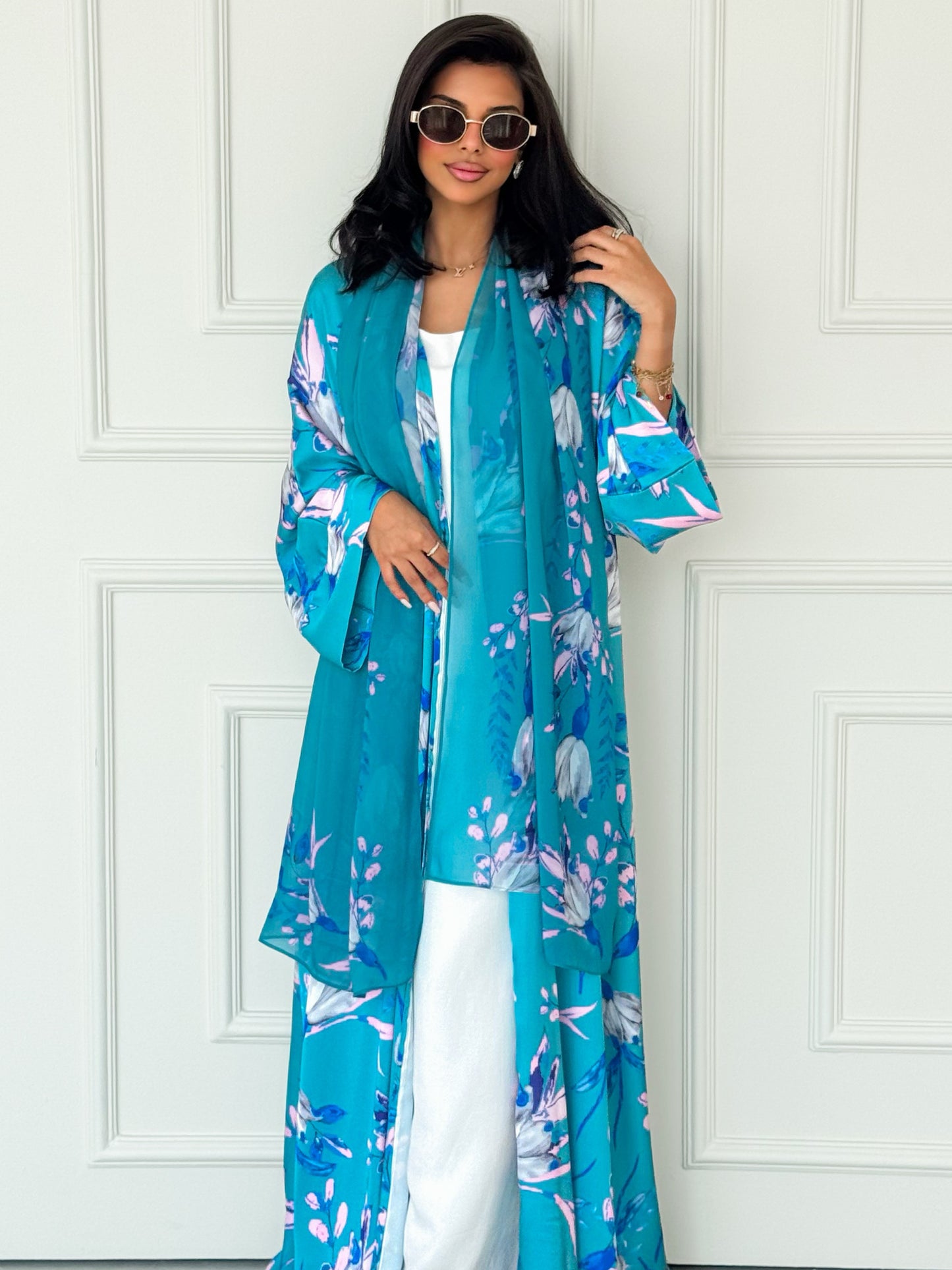 MEI617 - Lilia Abaya in Turquoise