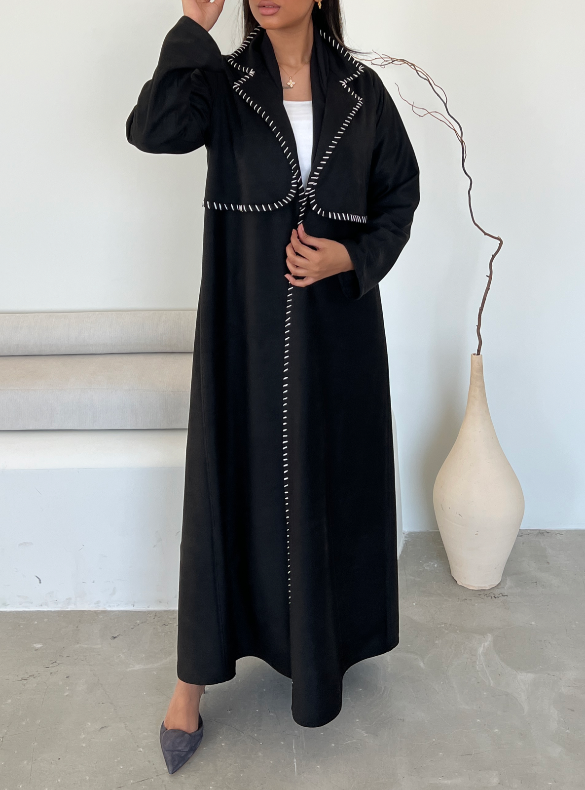 MEI470 - Chamois Trench Abaya