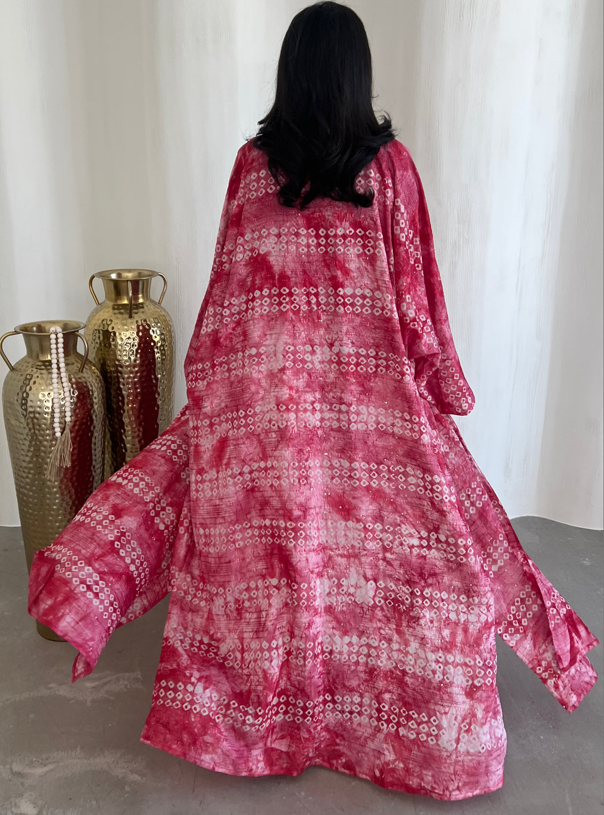 MEI499 - Pink Embroidered Set with Belt
