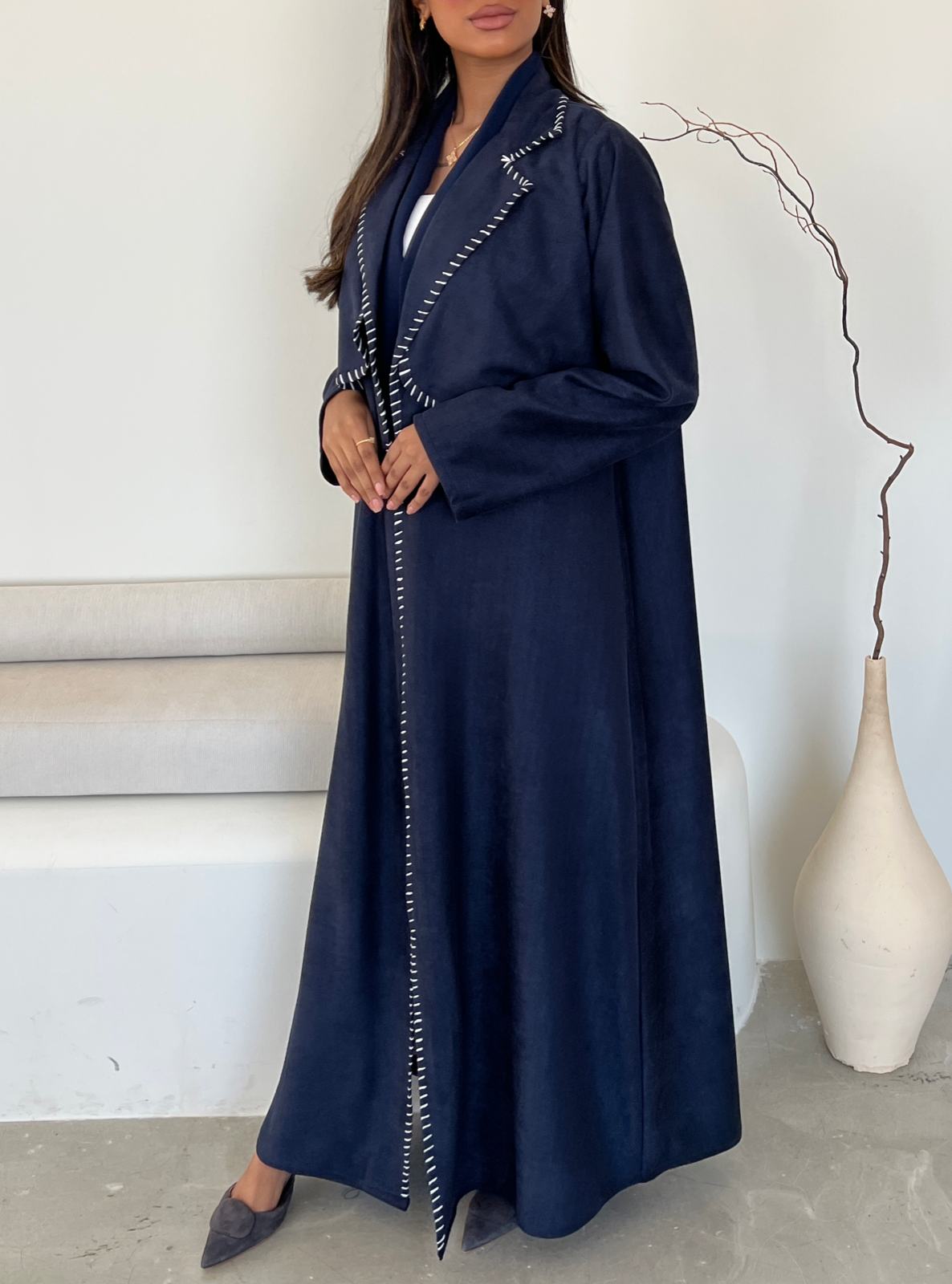 MEI472 - Chamois Trench Abaya