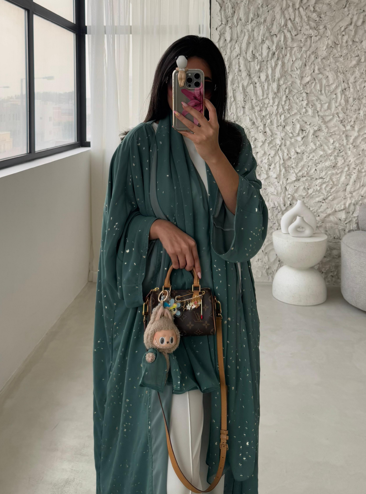 Stardust Abaya in Turquoise & Mini Labubu Abaya (DOLL NOT INCLUDED)