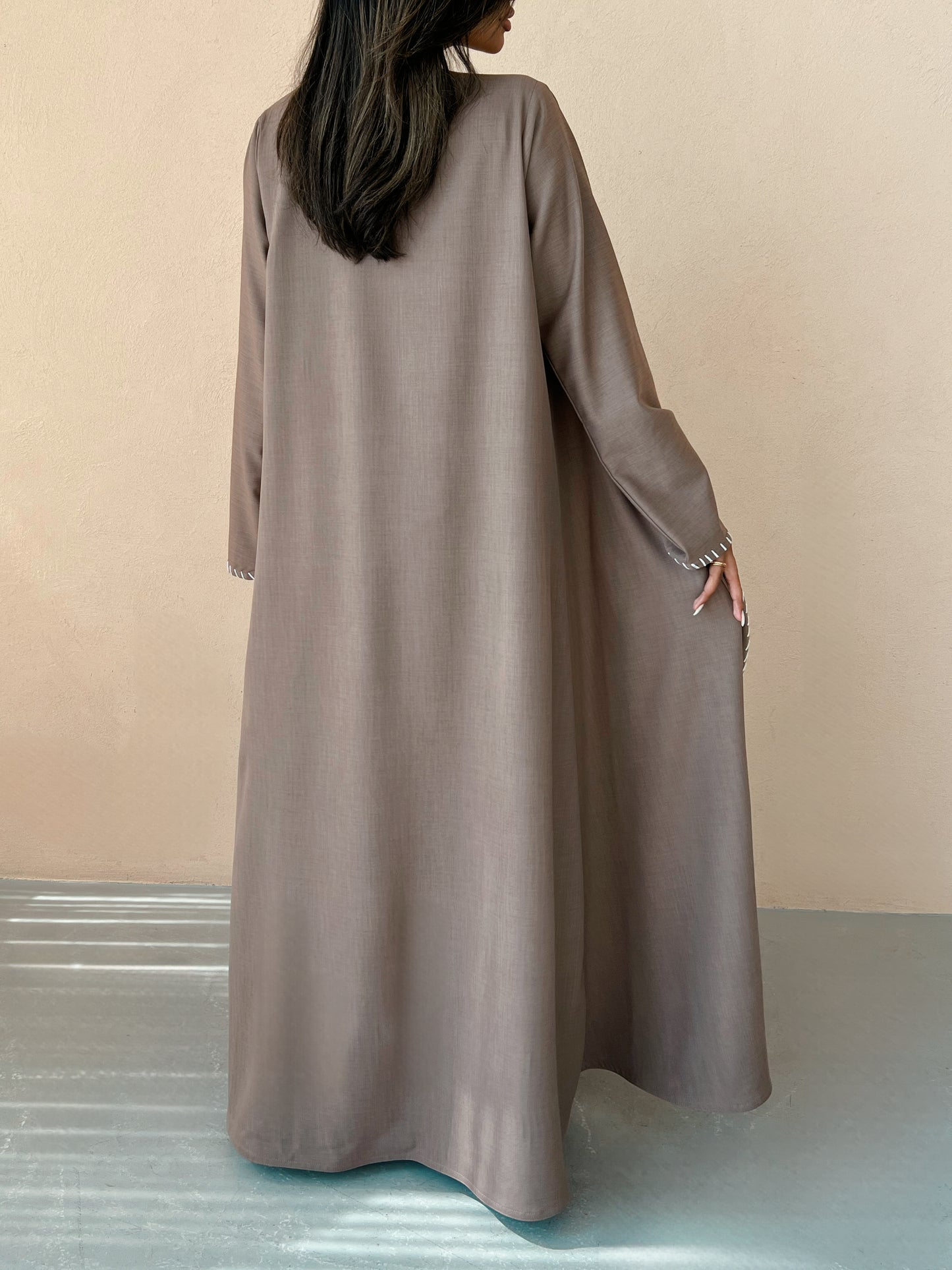 MEI633 - Beige Embroidered 3 Piece Set