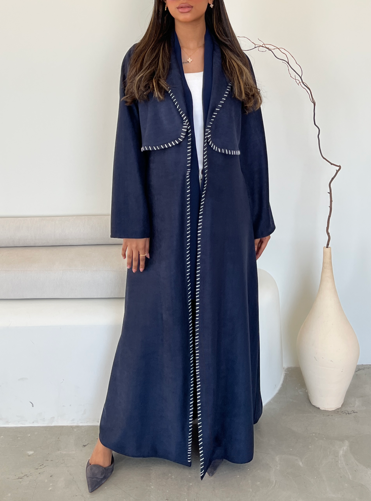 MEI472 - Chamois Trench Abaya
