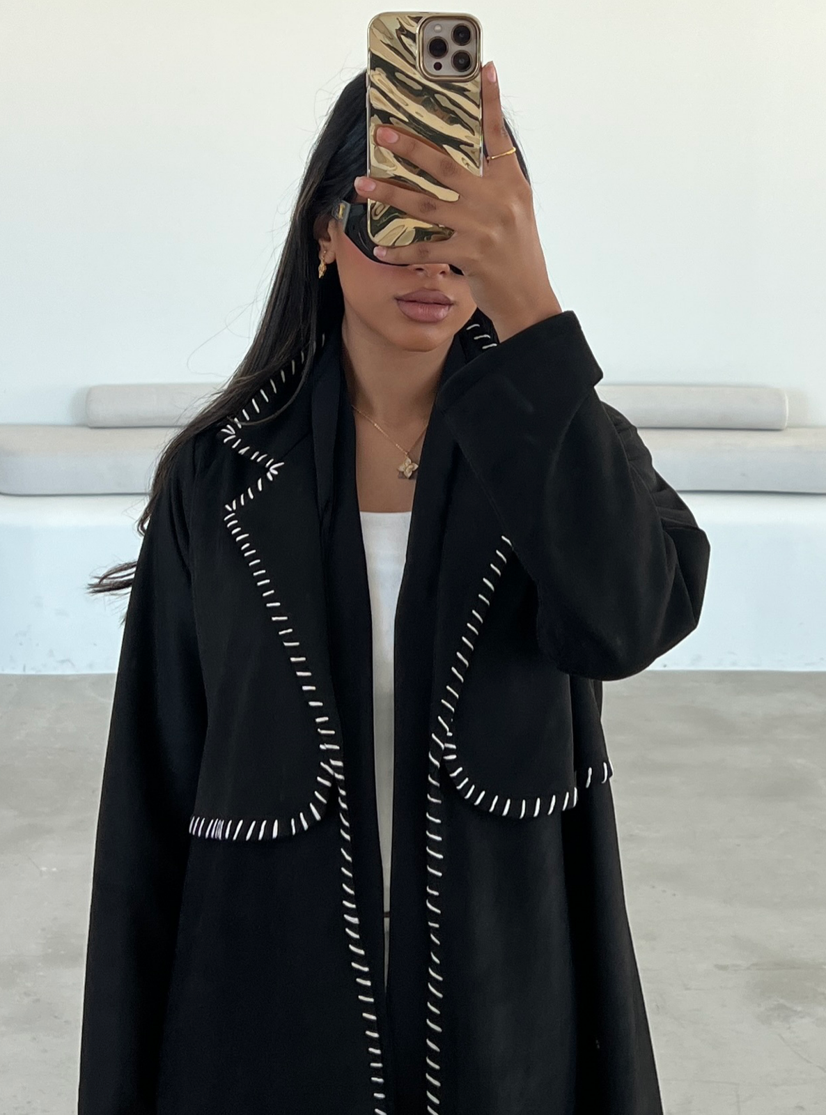 MEI470 - Chamois Trench Abaya
