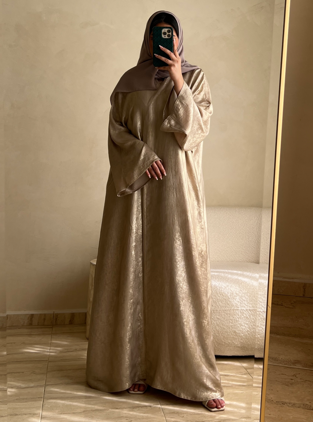MEI412 - Abaya & Dress Set with Scarf