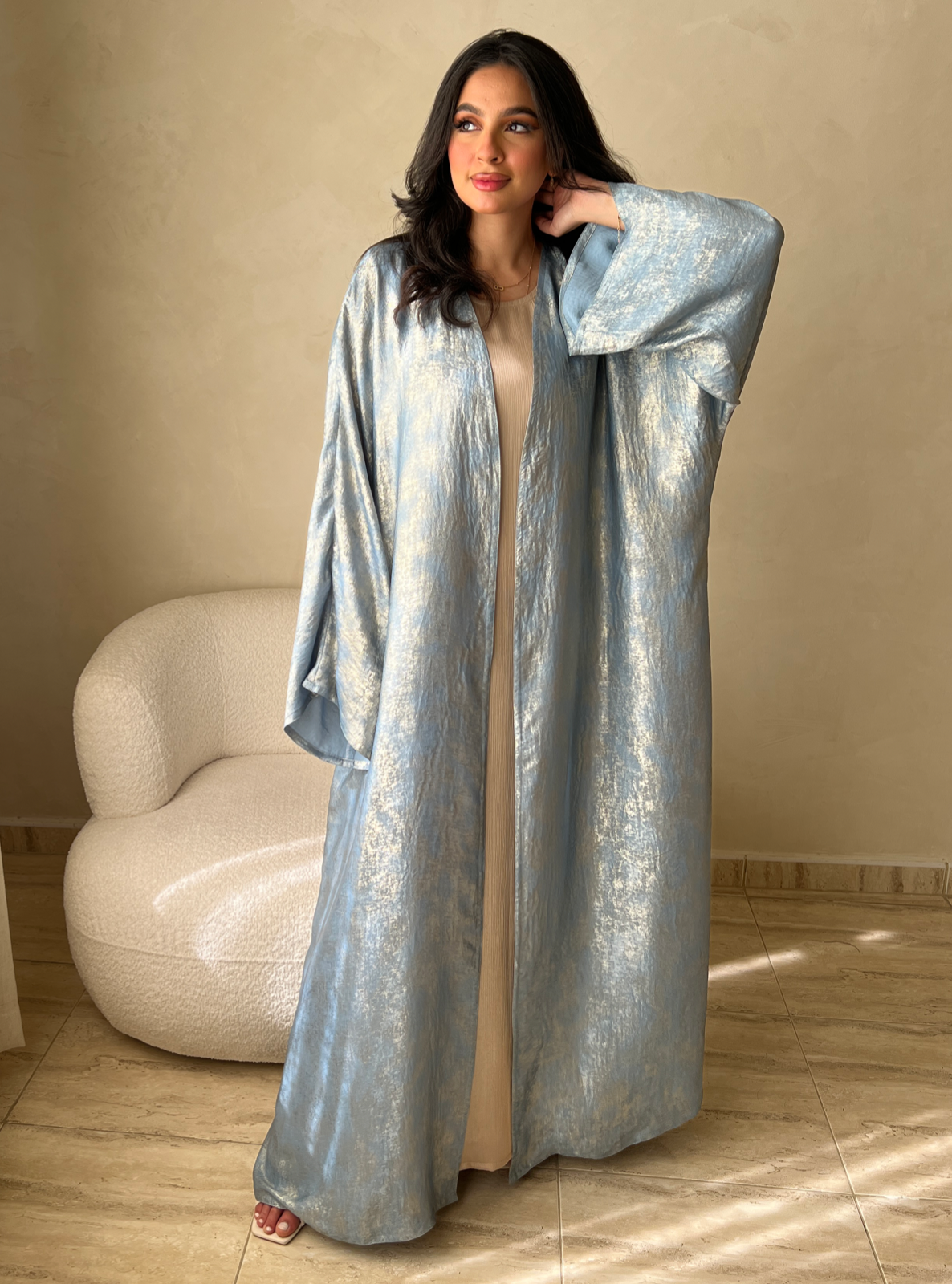 MEI410 - Abaya & Dress Set with Scarf