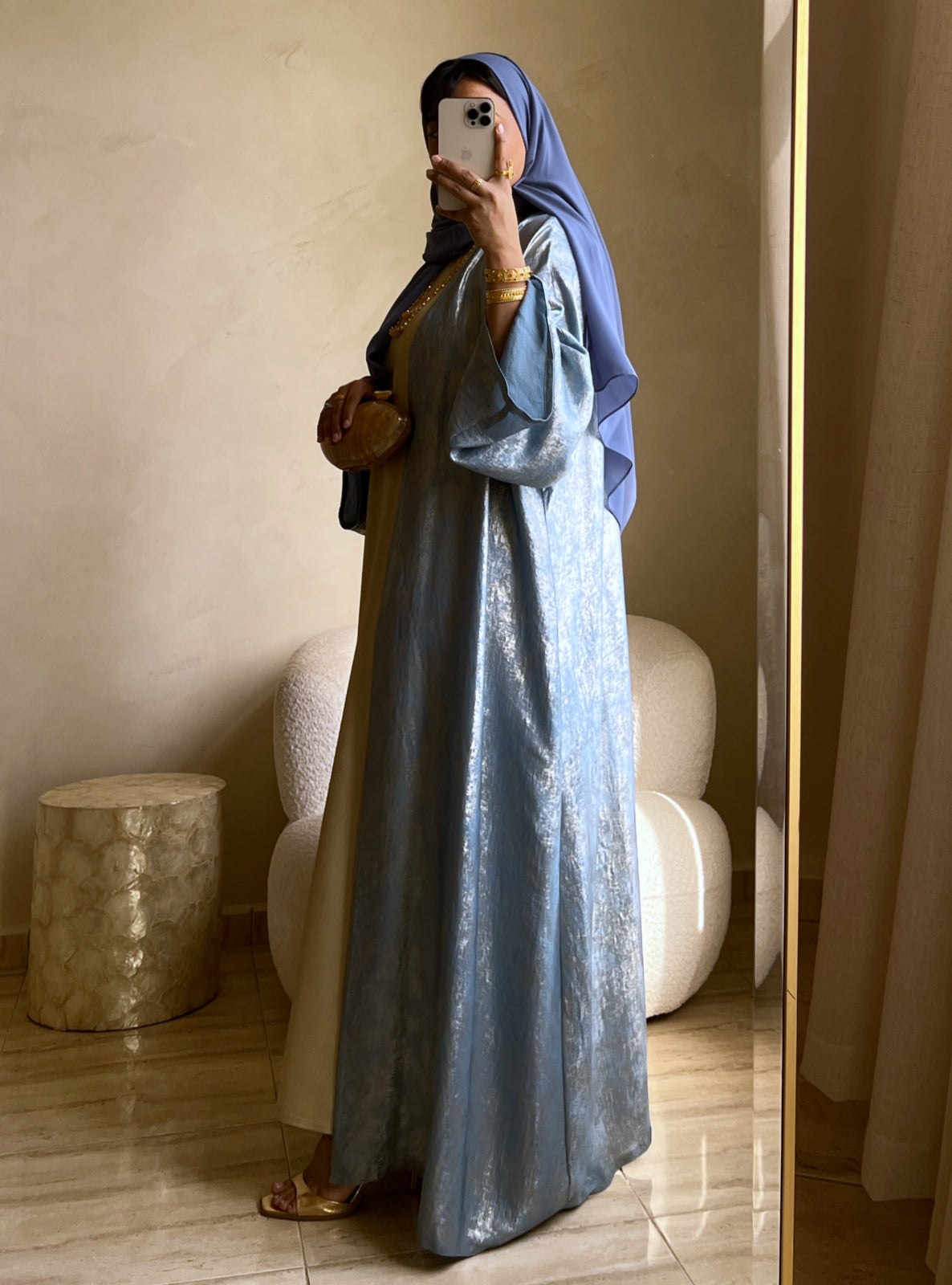 MEI410 - Abaya & Dress Set with Scarf