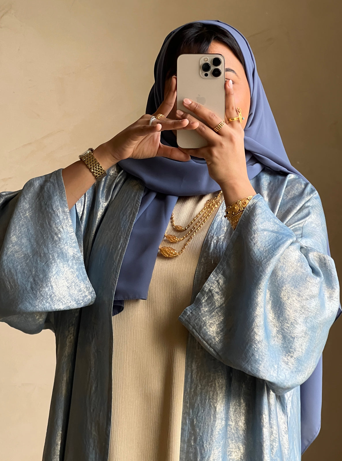 MEI410 - Abaya & Dress Set with Scarf