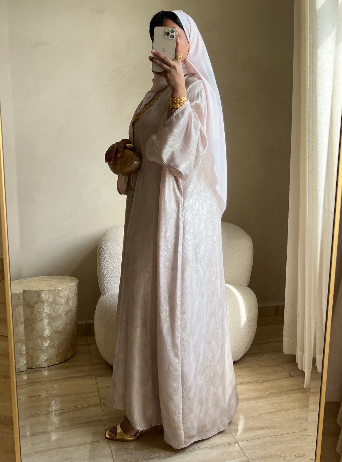 MEI408 - Abaya & Dress Set with Scarf
