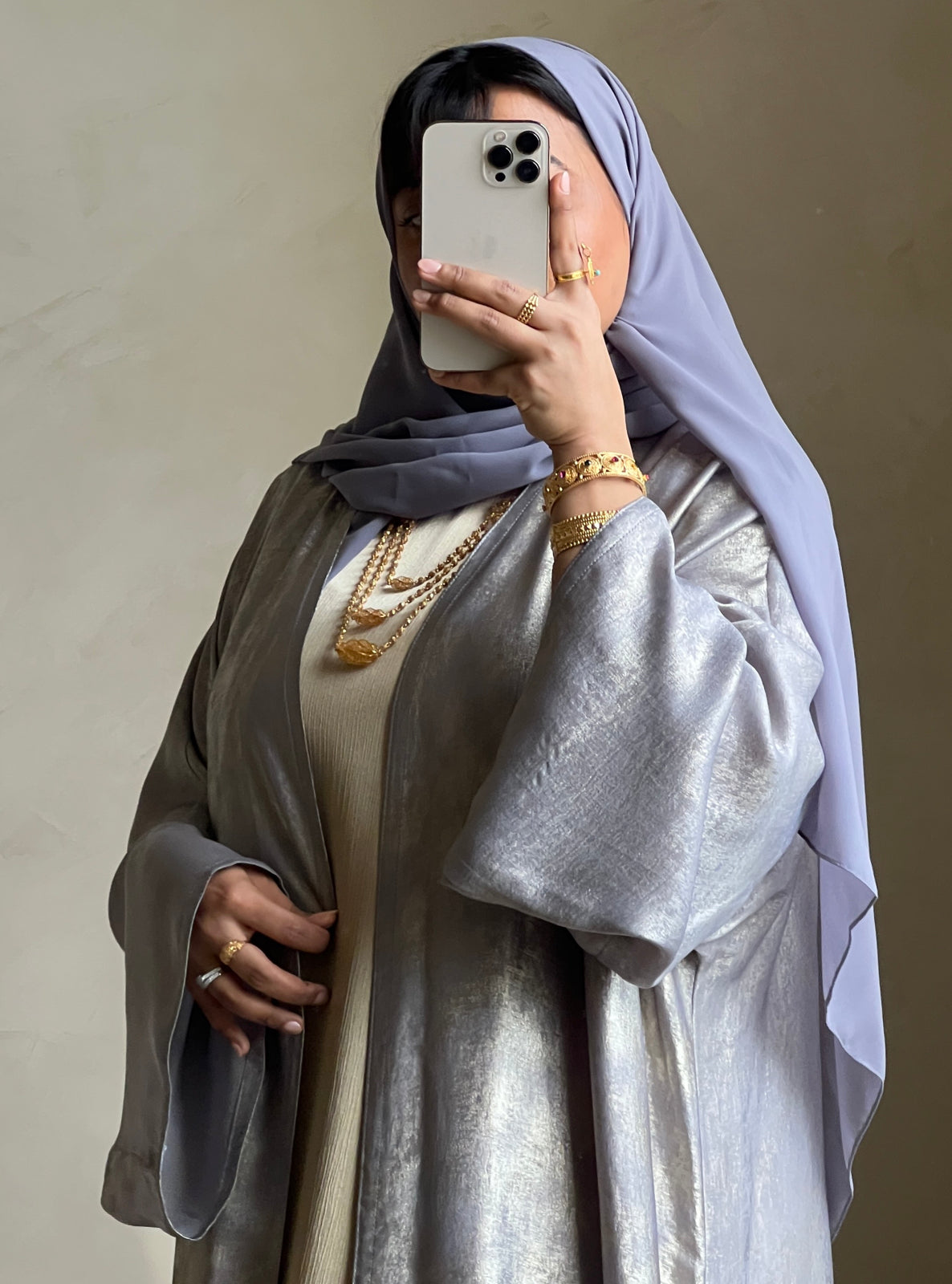 MEI411 - Abaya & Dress Set with Scarf