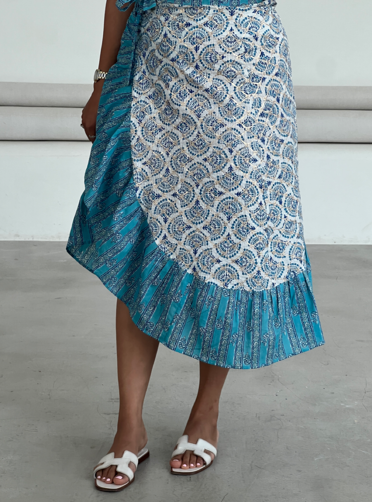 MEI555 - Wrap Ruffles Skirt