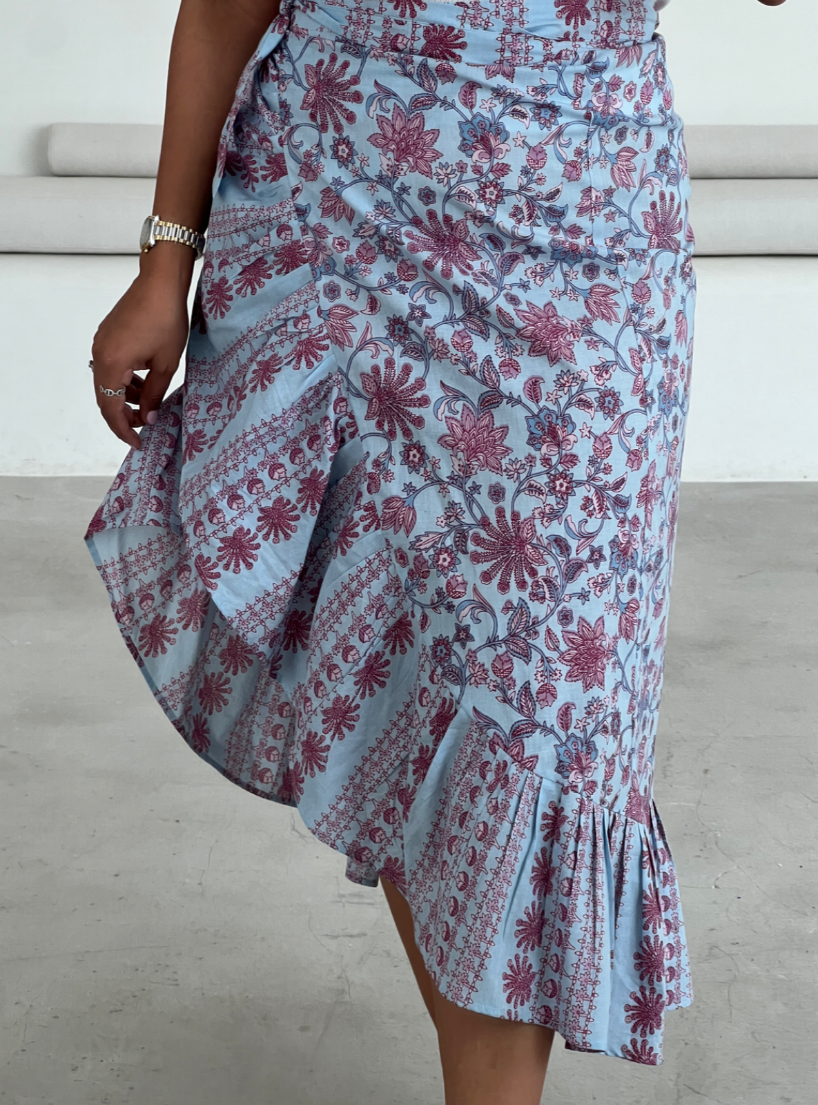MEI556 - Wrap Ruffles Skirt