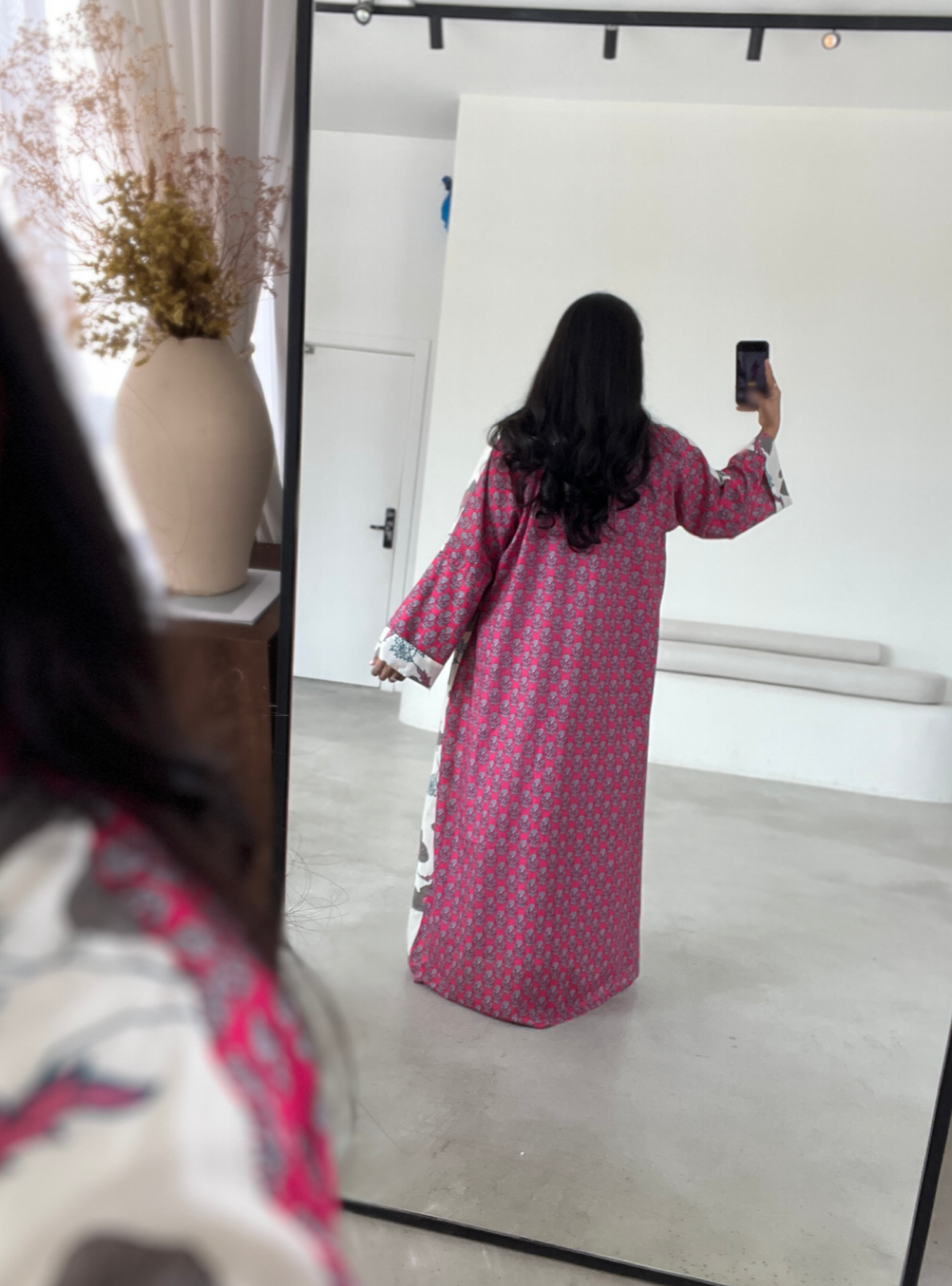 MEI562 - Printed Cotton Abaya with Matching Headscarf