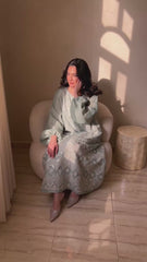 MEI527 - Light Turquoise Embroidered Jalabiya