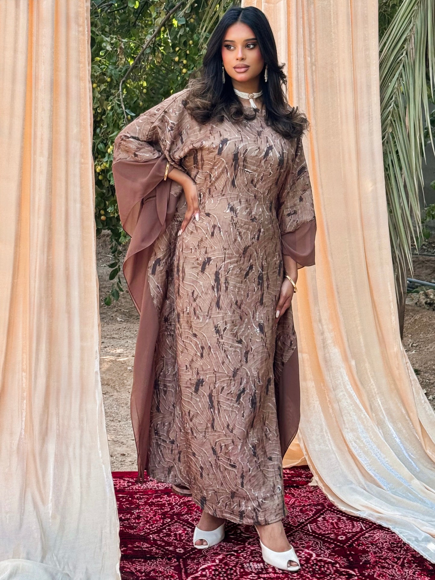 MEI696 - Etherea Jalabiya in Mocha Stone