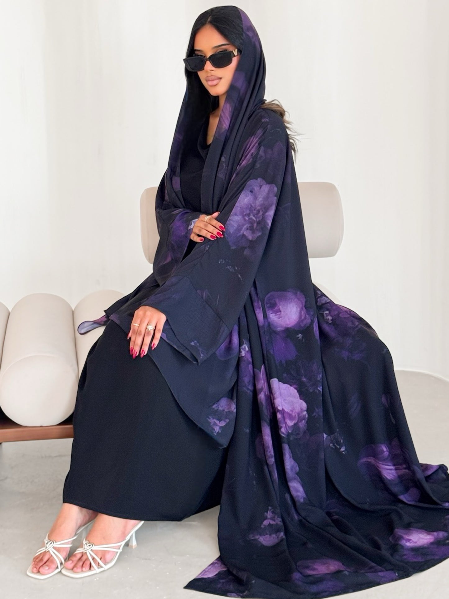 MEI644 - Floral Abaya