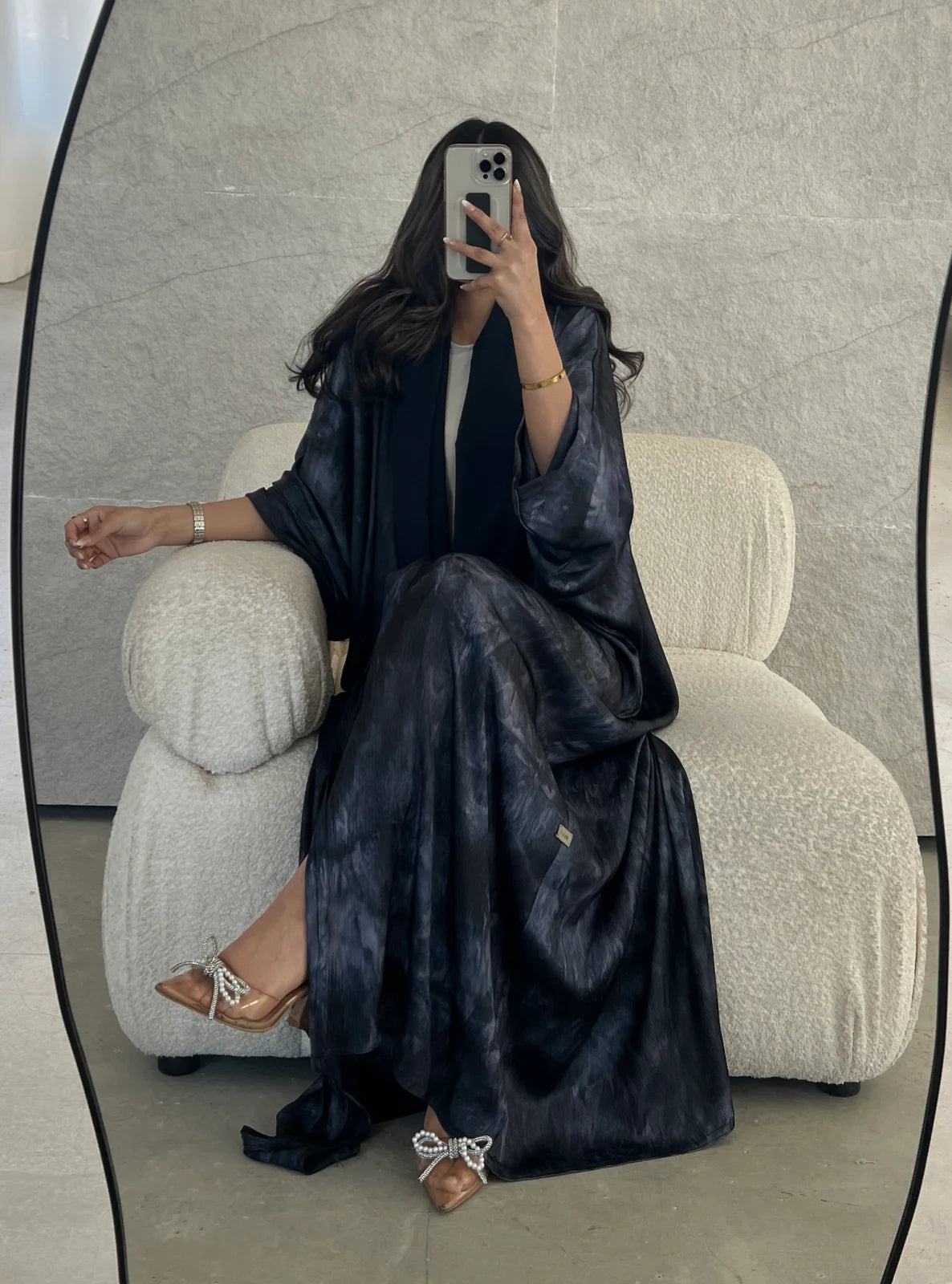 Nova Abaya in Midnight & Mini Labubu Abaya (DOLL NOT INCLUDED)