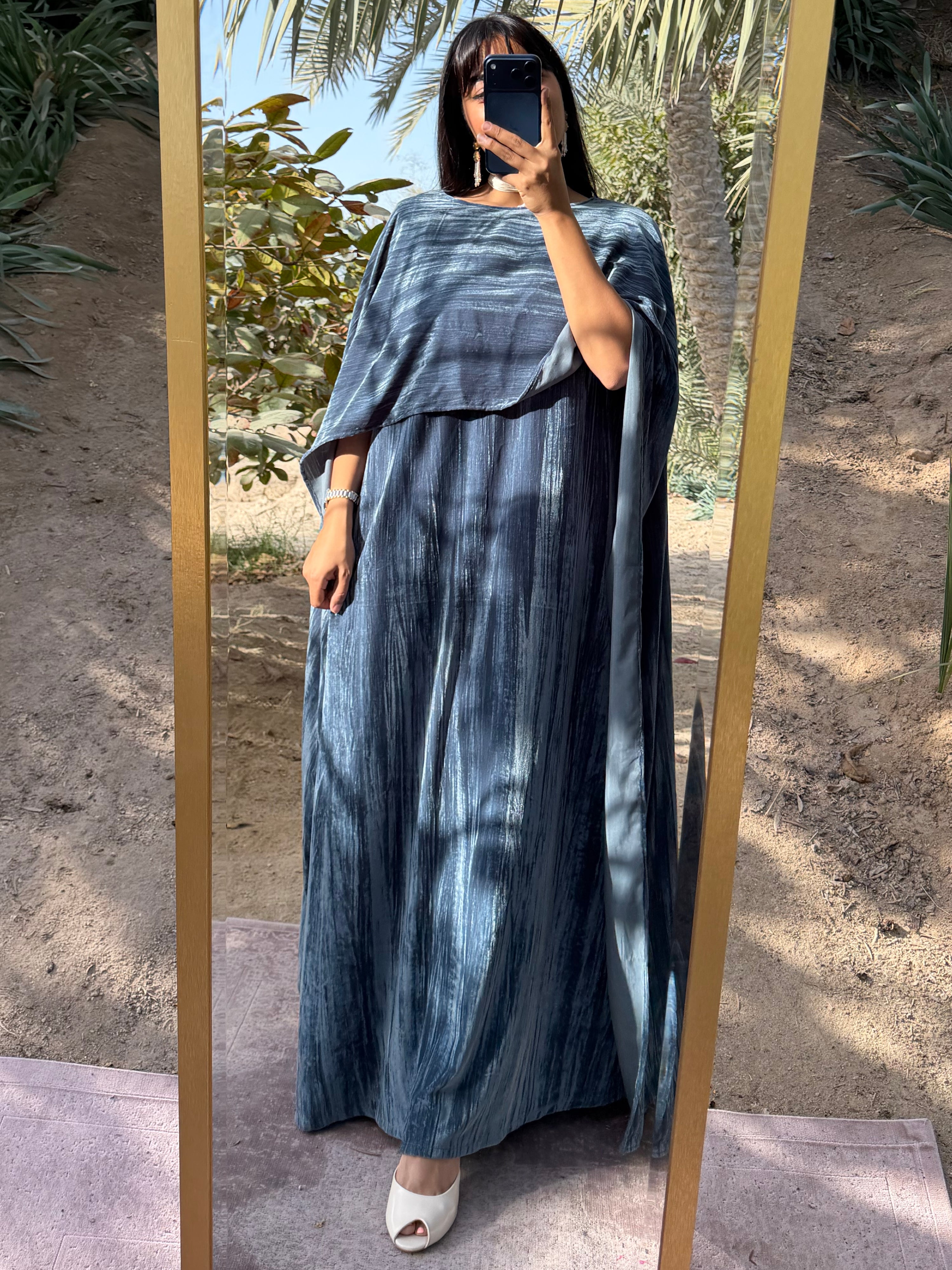 MEI681 - Lilah Velvet Dress in Grey