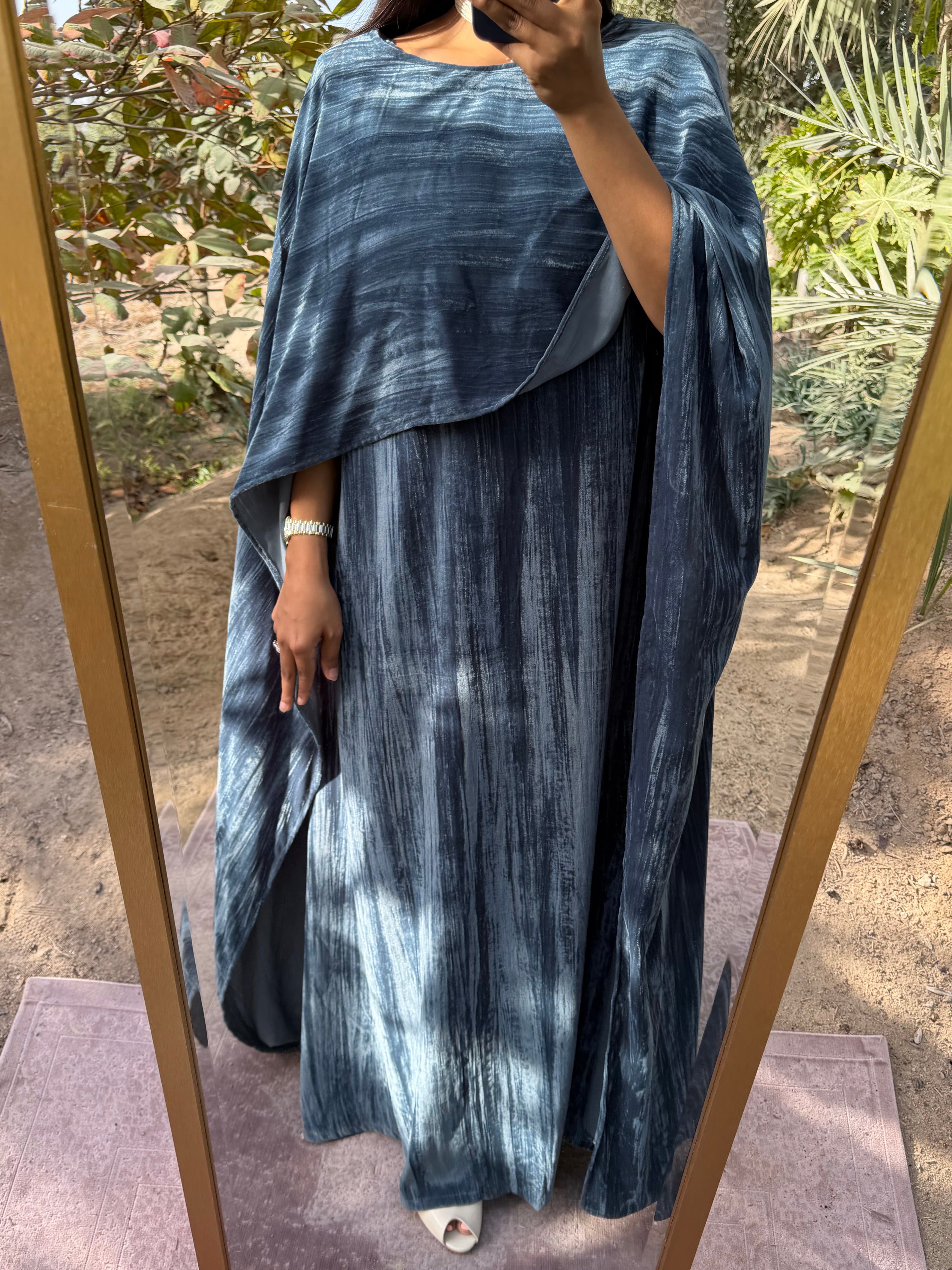 MEI681 - Lilah Velvet Dress in Grey