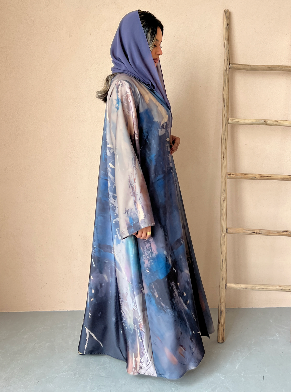 MEI530 - Aurora Abaya in Stormy Blue