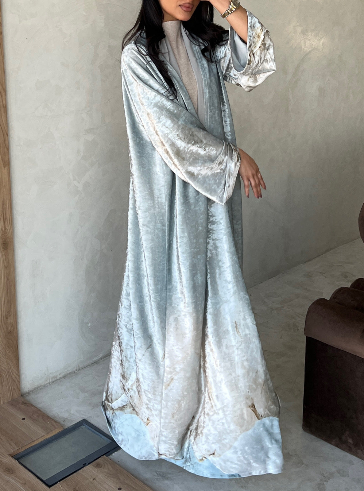 MEI482 - Dunes Abaya in Sage Serenity