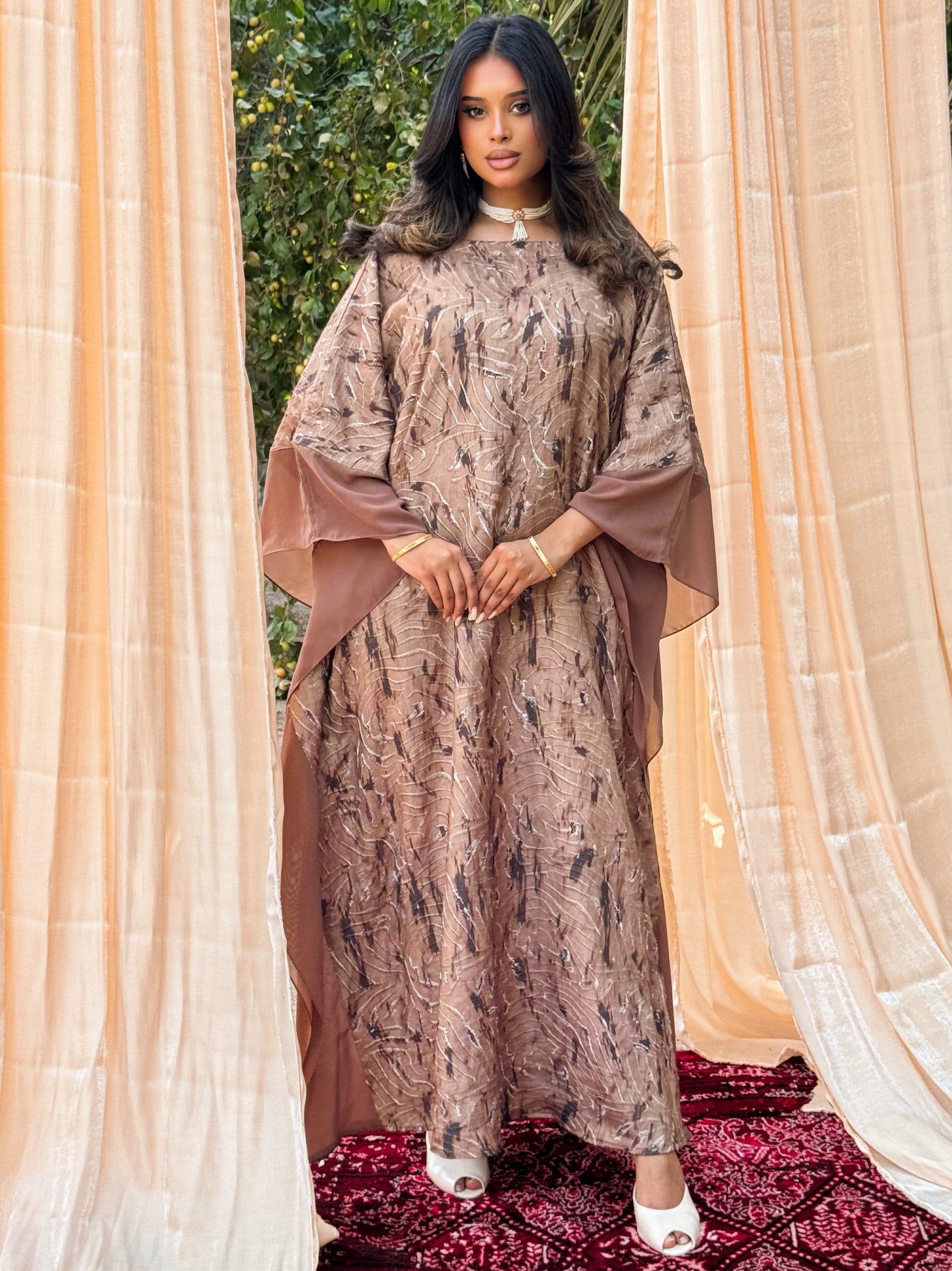 MEI696 - Etherea Jalabiya in Mocha Stone