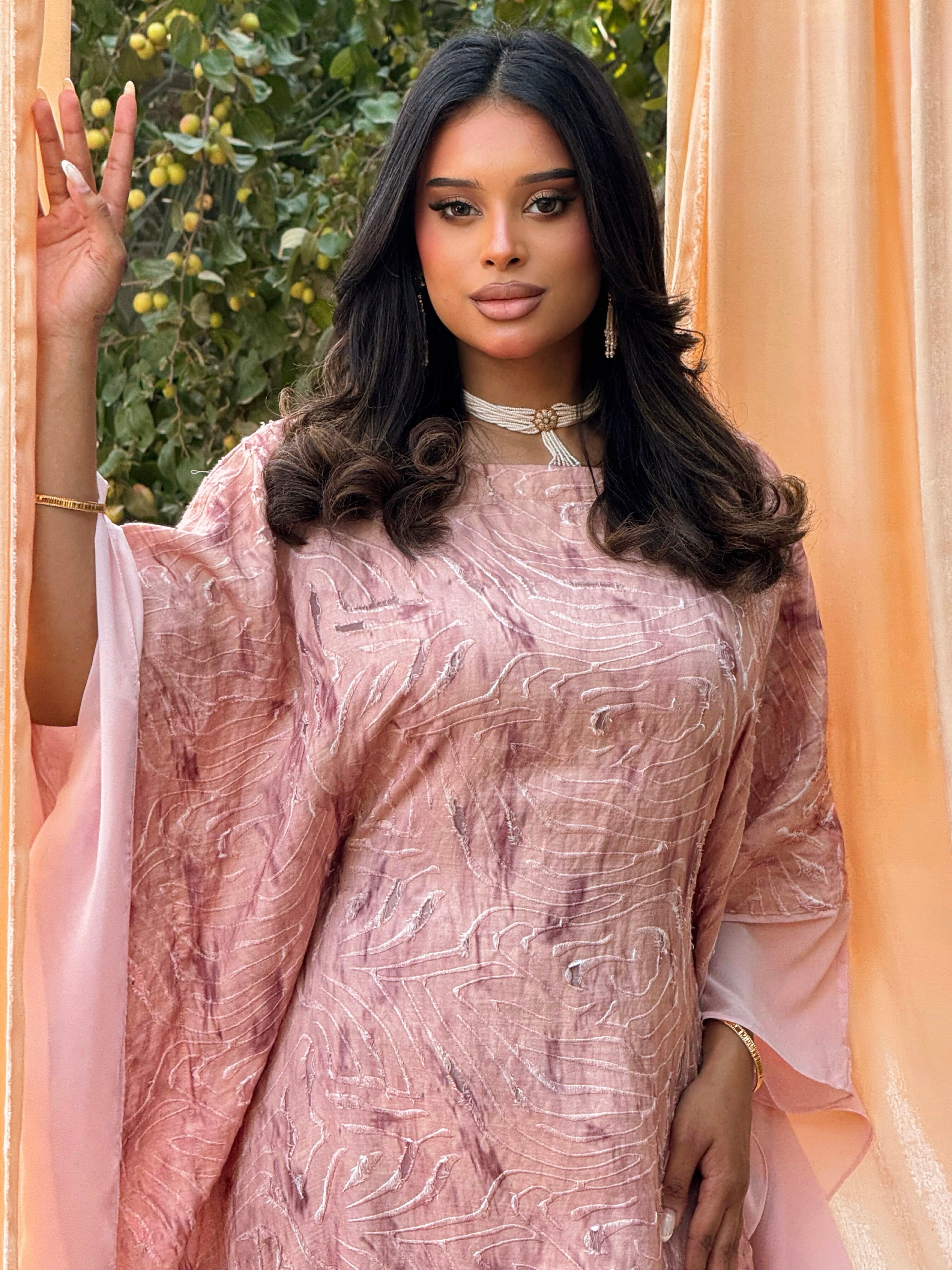 MEI697 - Etherea Jalabiya in Blush Rose