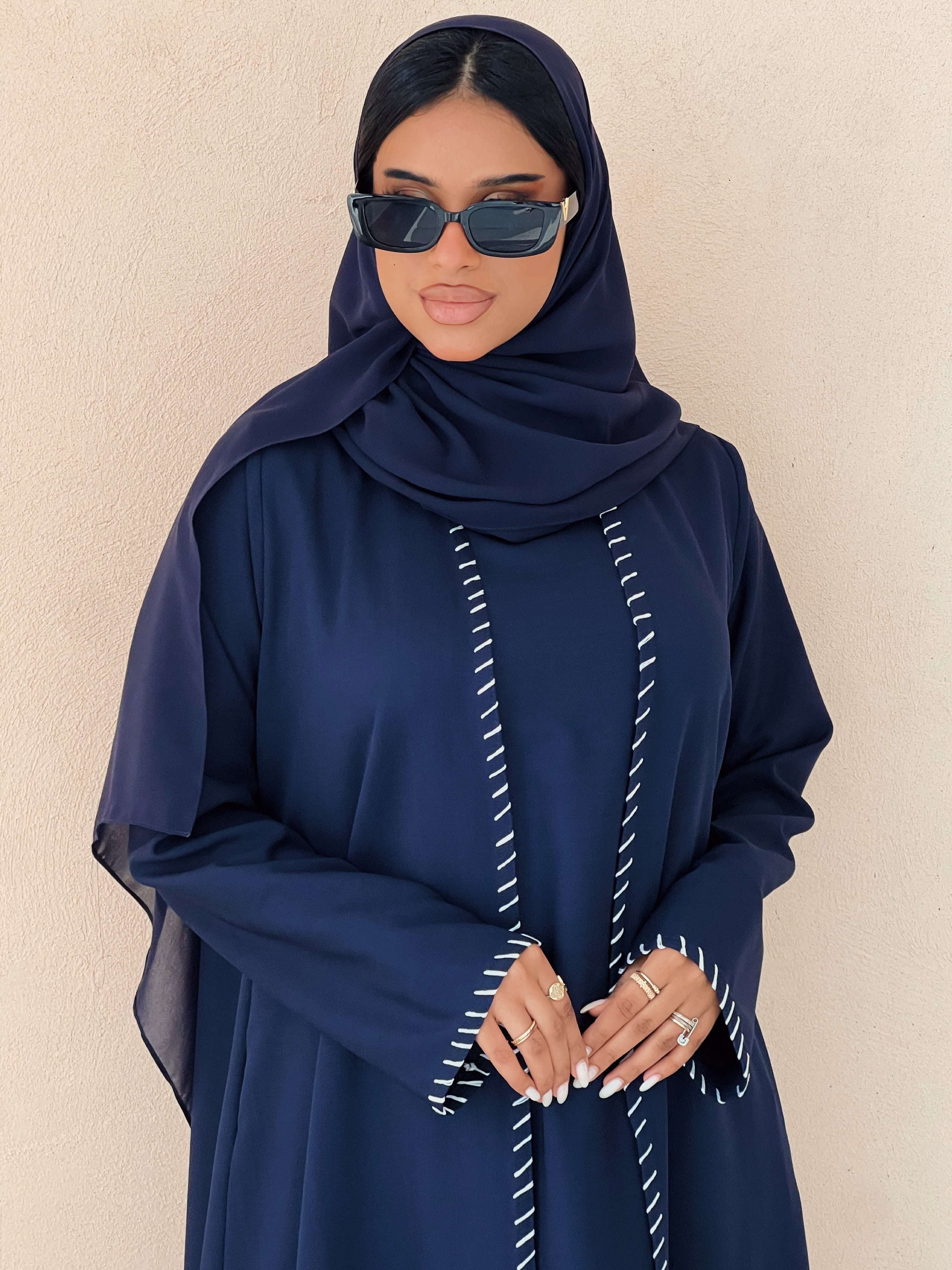 MEI634 - Navy Embroidered 3 Piece Set