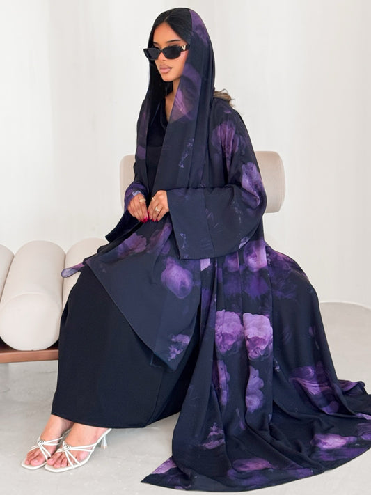 MEI644 - Floral Abaya