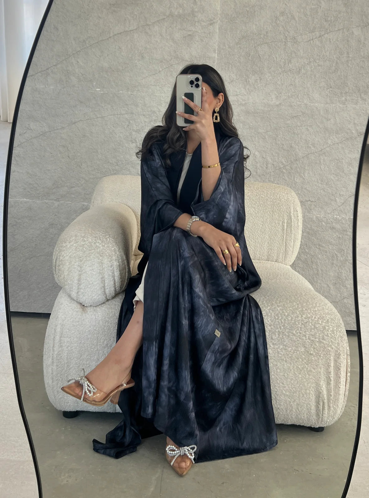 Nova Abaya in Midnight & Mini Labubu Abaya (DOLL NOT INCLUDED)