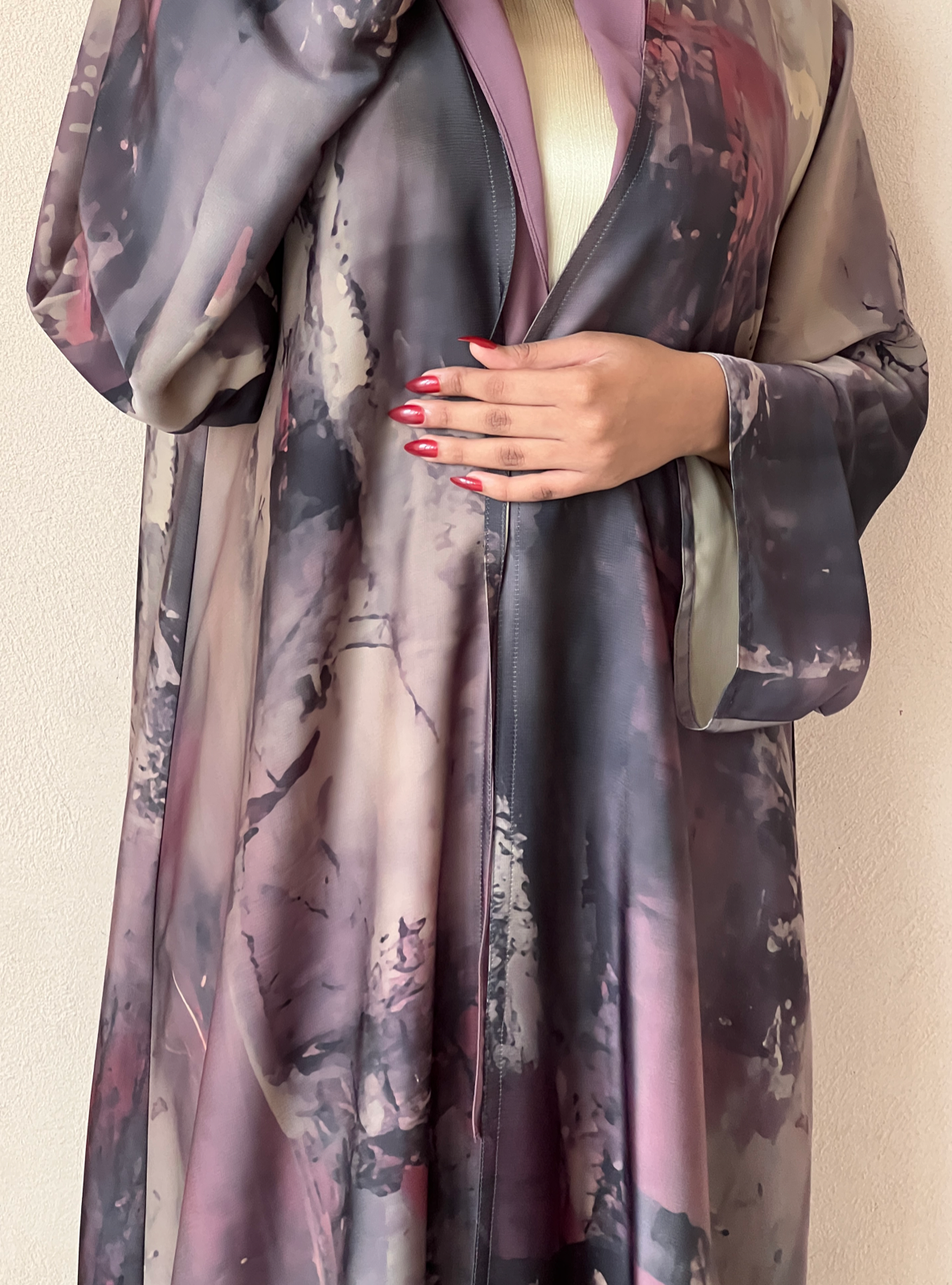 MEI529 - Aurora Abaya in Dusky Rose