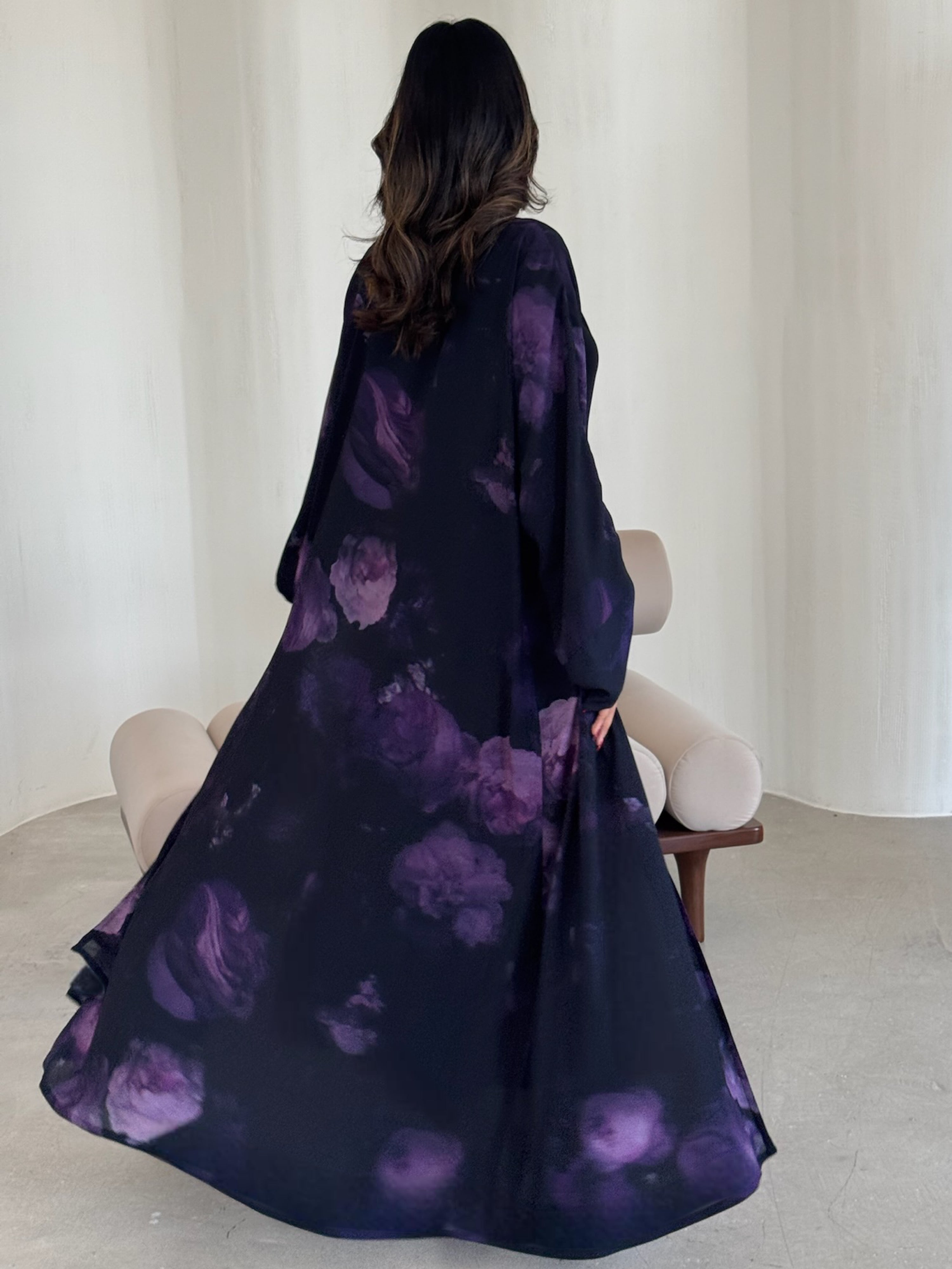 MEI644 - Floral Abaya