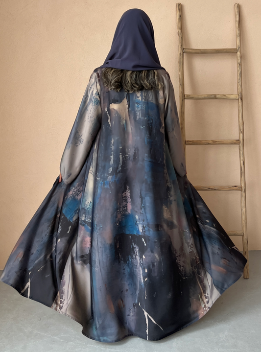 MEI530 - Aurora Abaya in Stormy Blue