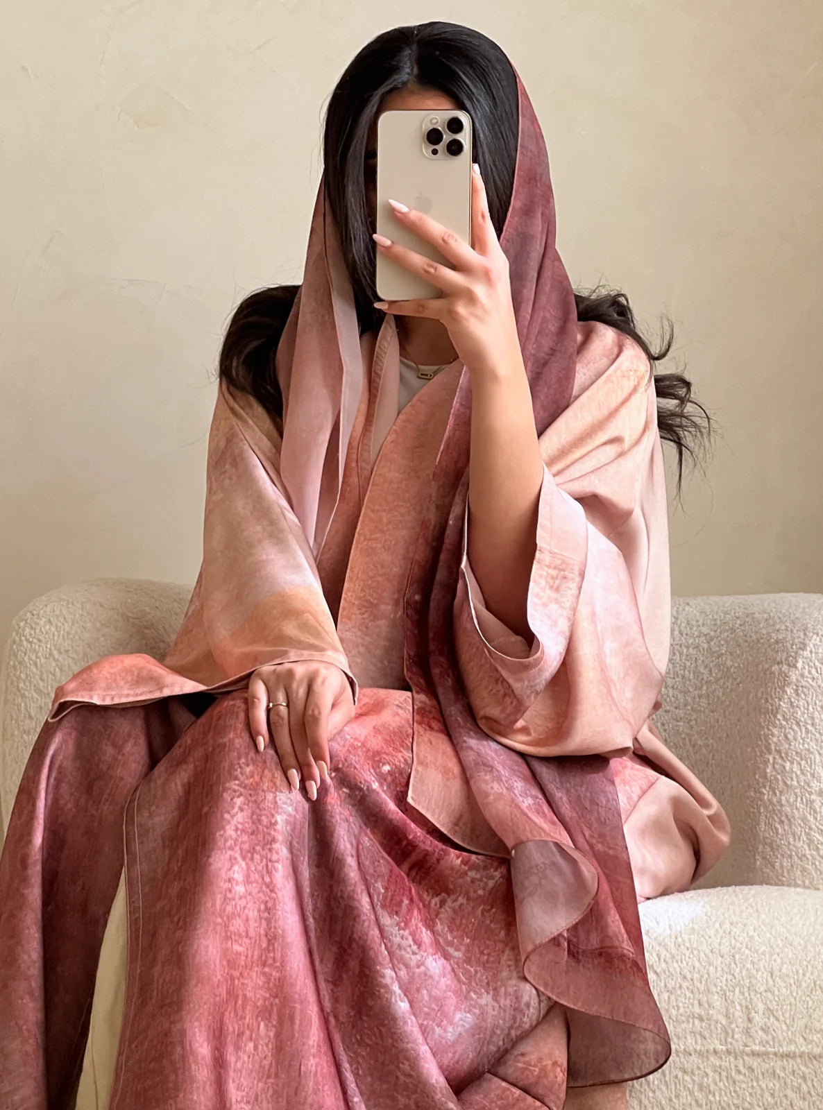 Ores Abaya in Auburn & Mini Labubu Abaya (DOLL NOT INCLUDED)