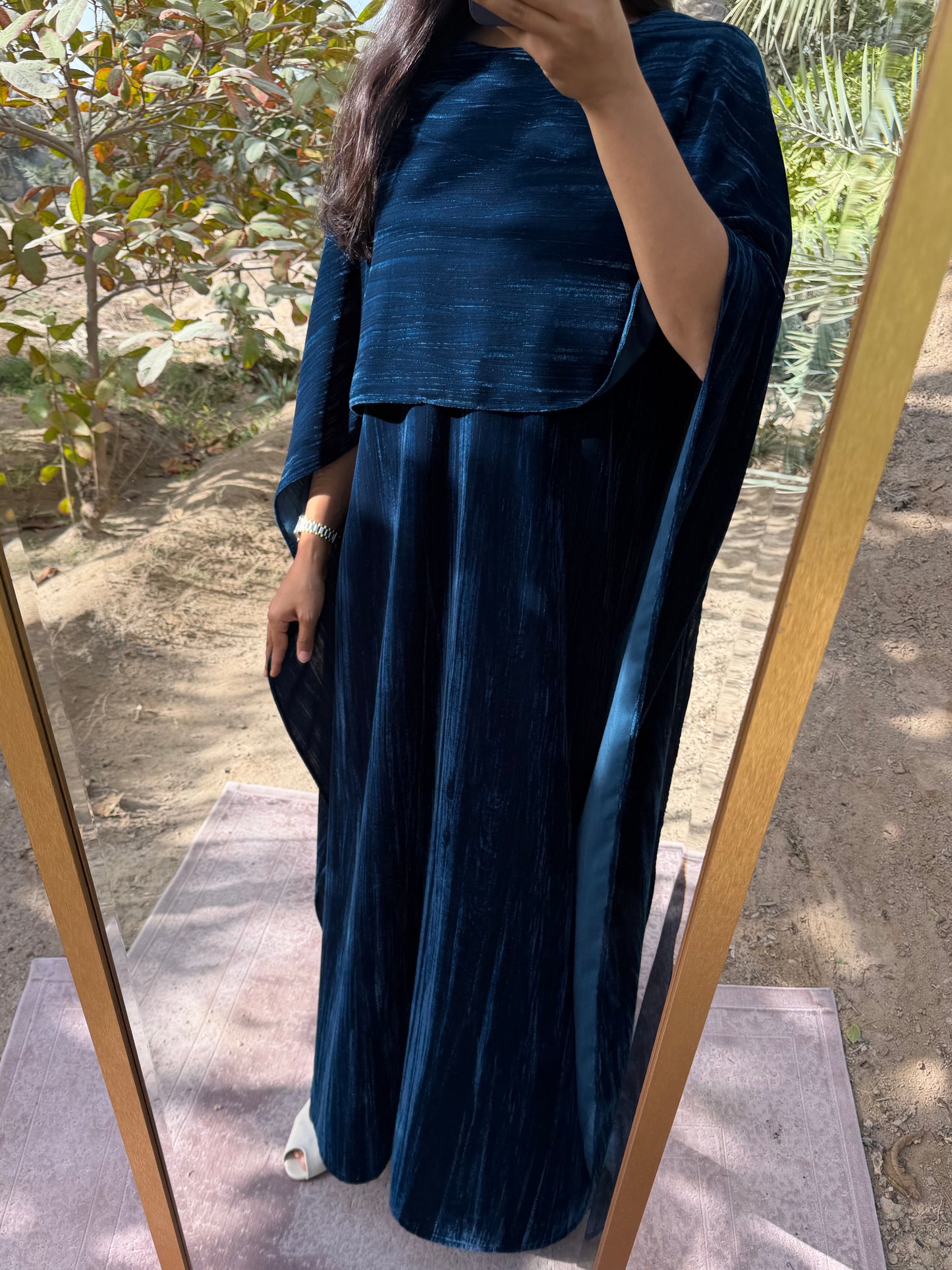 MEI679 - Lilah Velvet Dress in Deep Teal