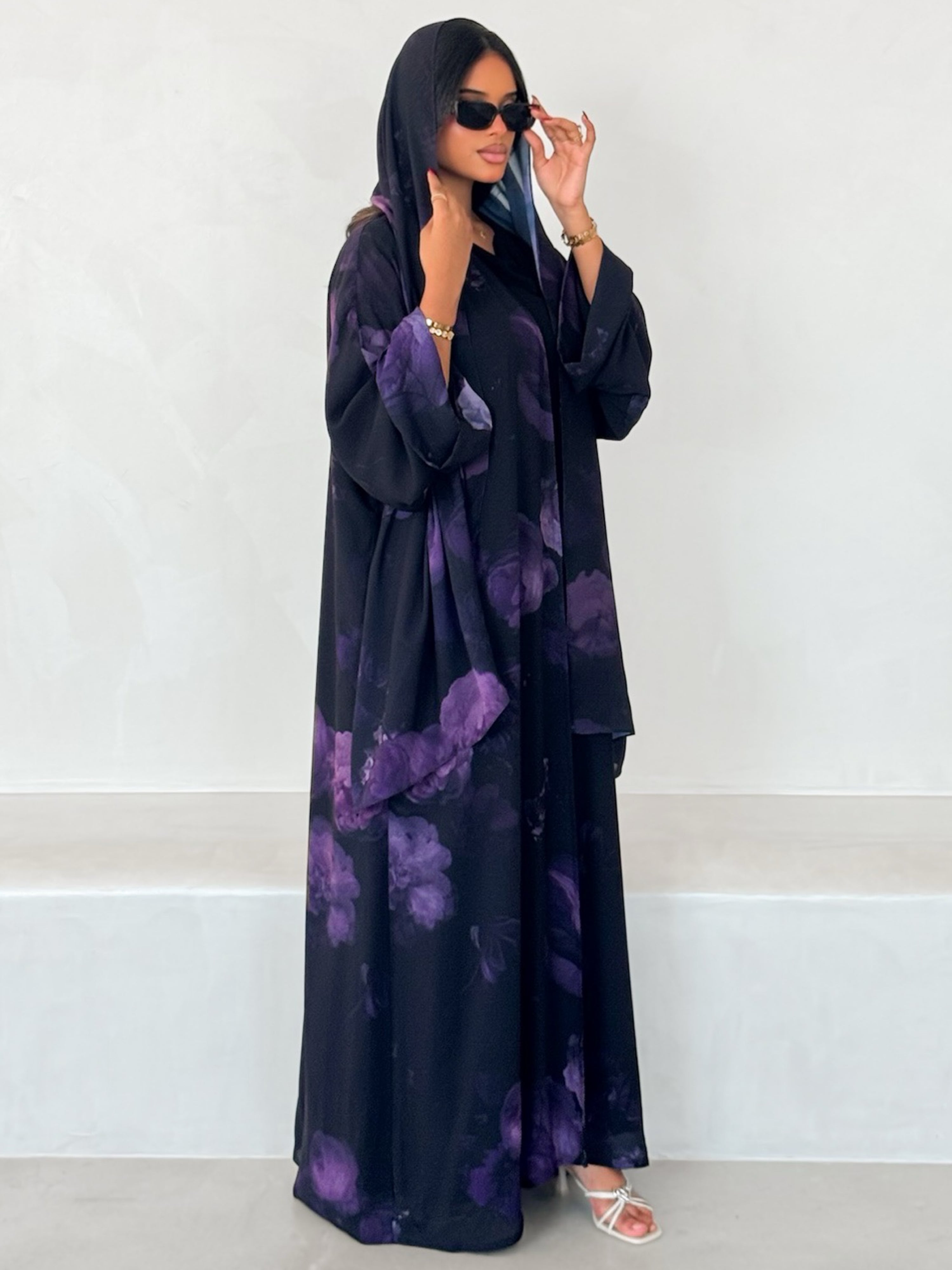 MEI644 - Floral Abaya