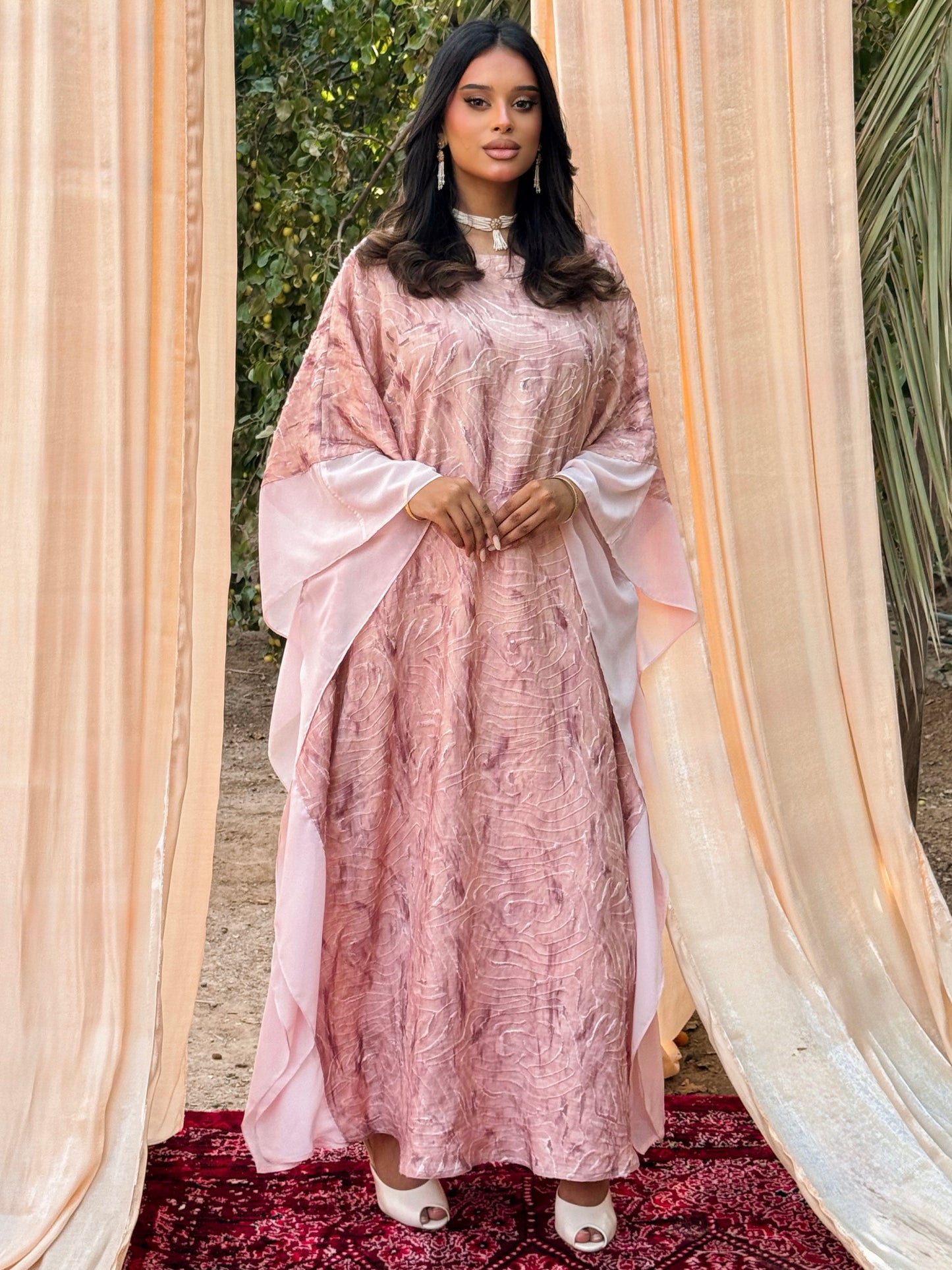 MEI697 - Etherea Jalabiya in Blush Rose