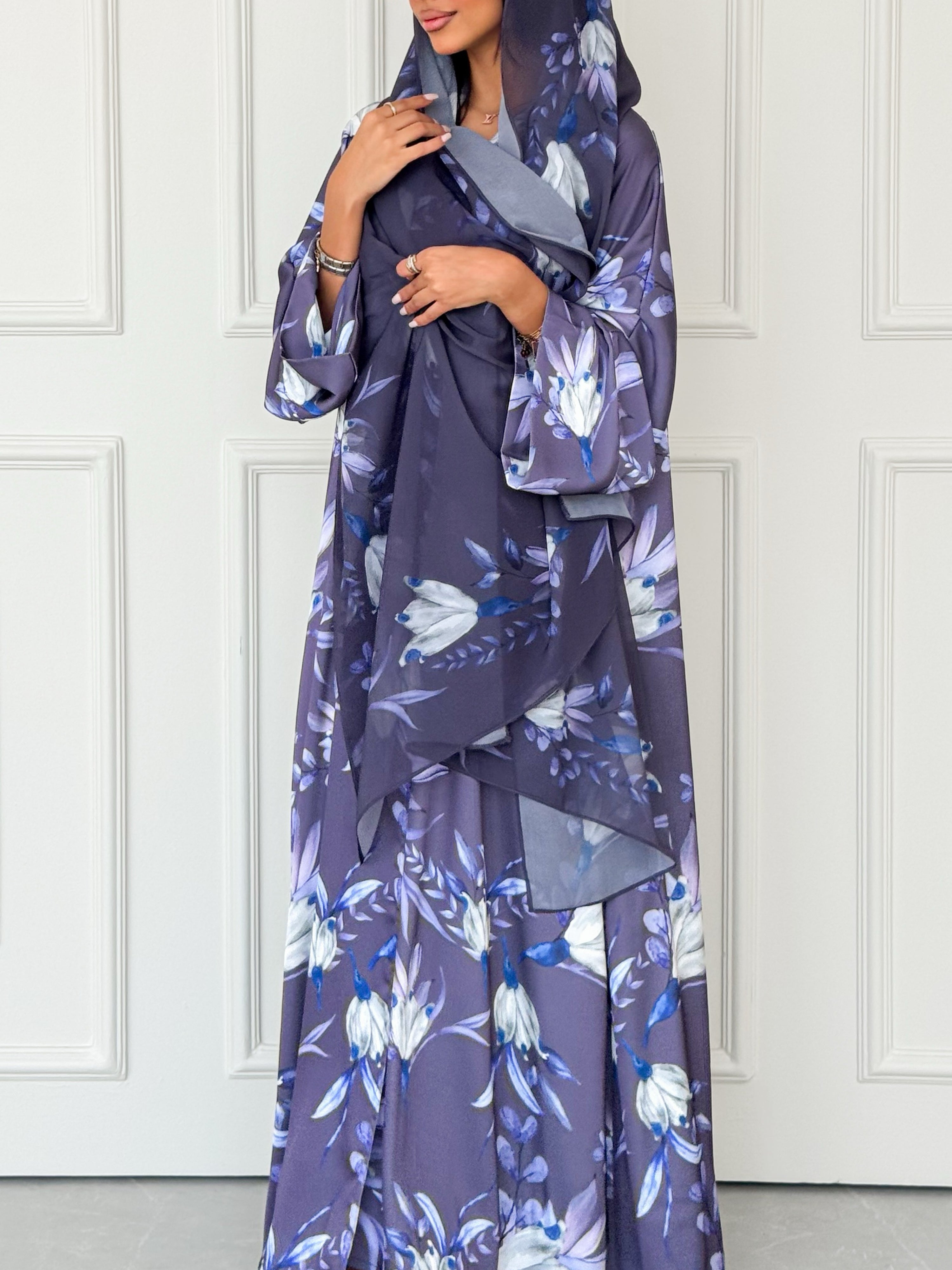 MEI618 - Lilia Abaya in Smoky Lilac