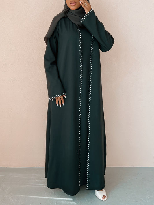 MEI636 - Dark Green Embroidered 3 Piece Set