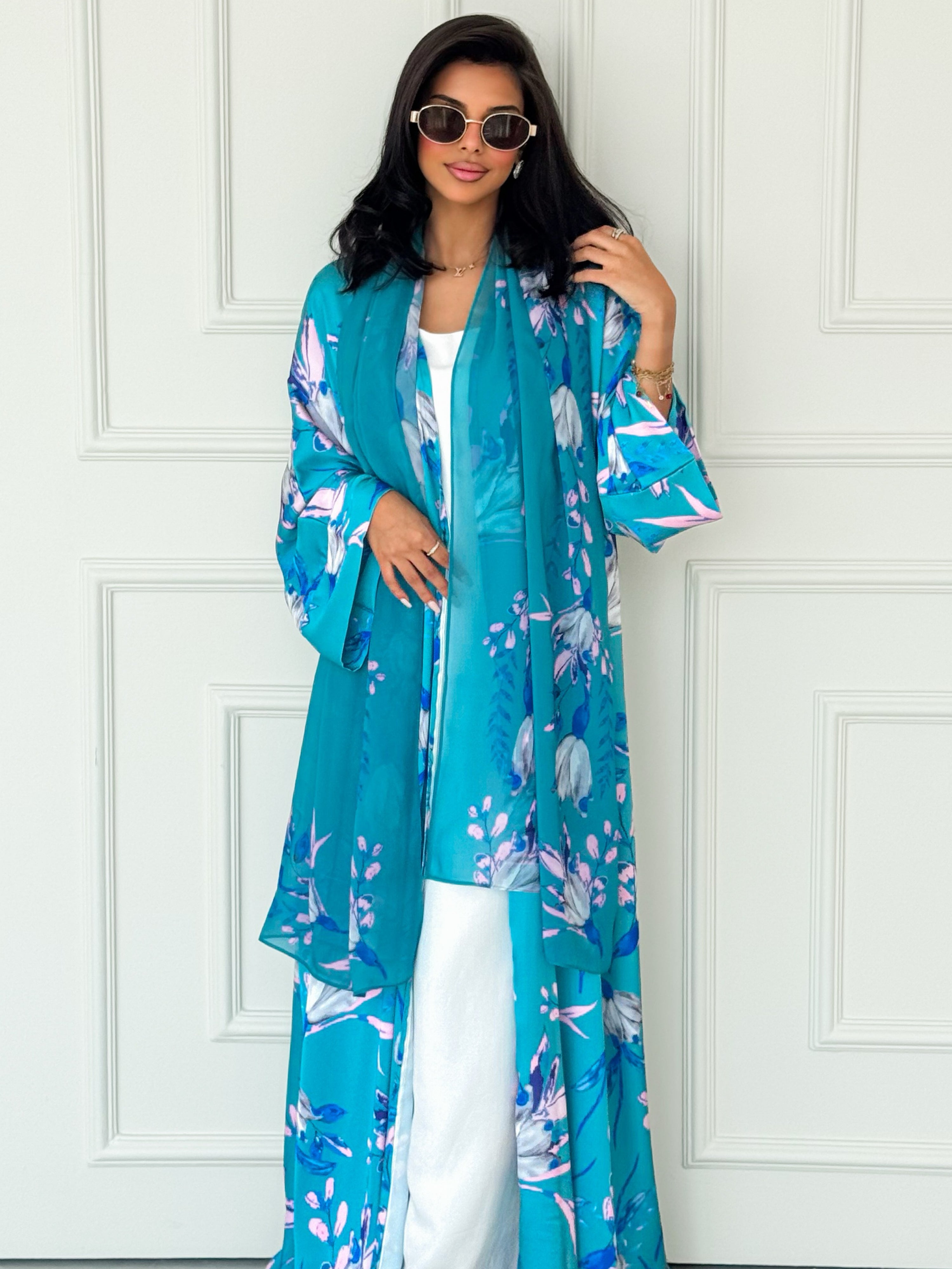 MEI617 - Lilia Abaya in Turquoise