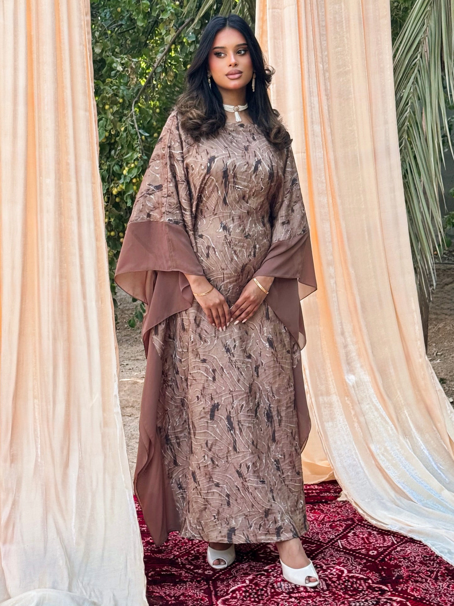 MEI696 - Etherea Jalabiya in Mocha Stone