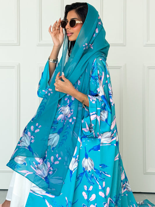 MEI617 - Lilia Abaya in Turquoise